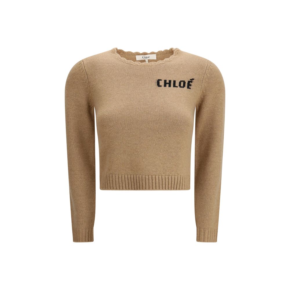 Chloé Brown Wool Women's Sweatshirt