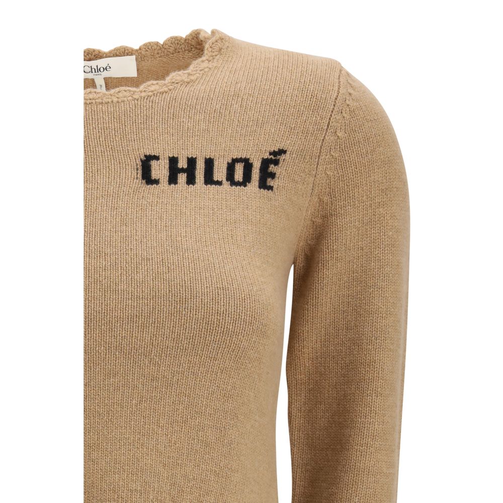 Chloé Brown Wool Women's Sweatshirt