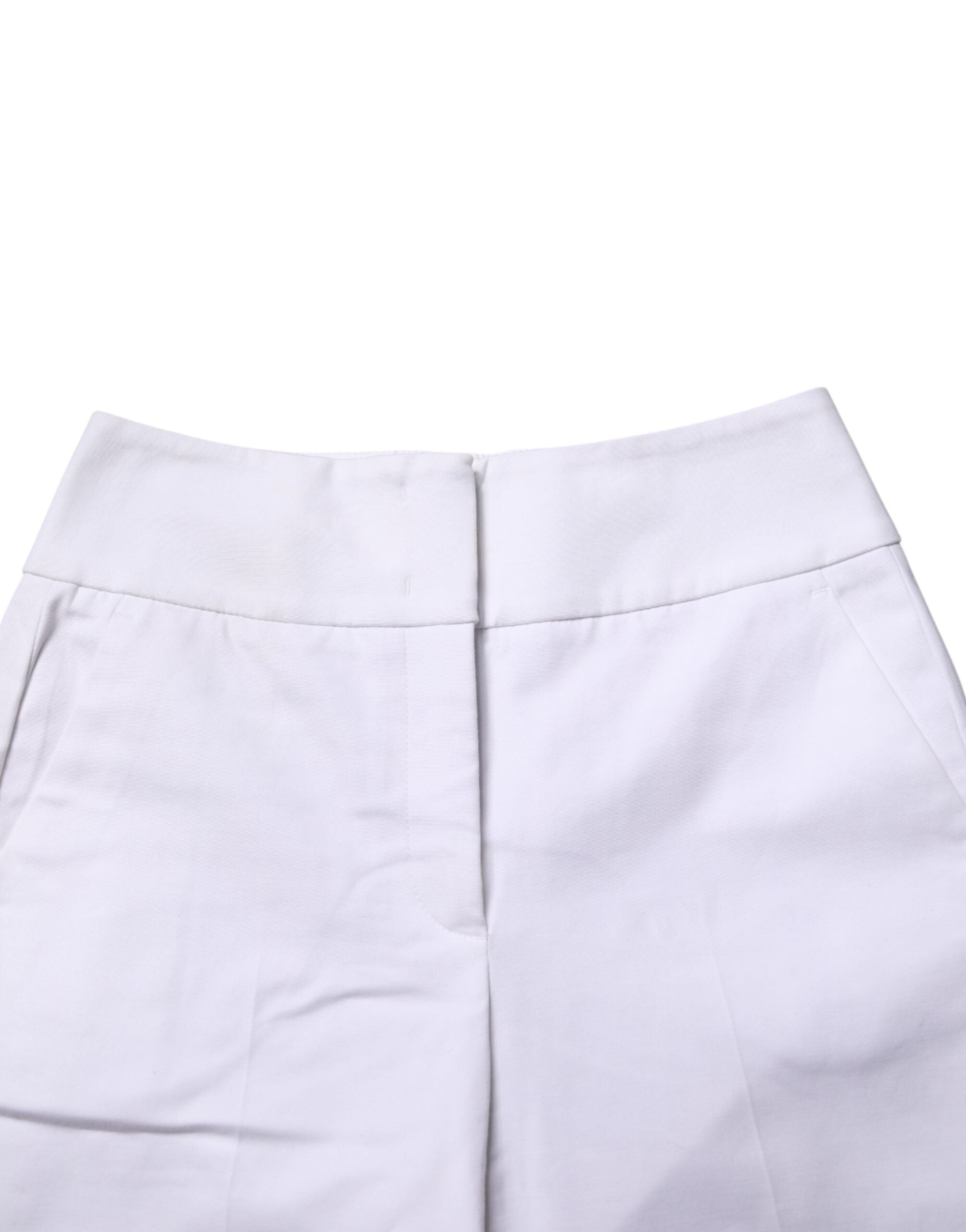 Peserico White High Waist Tapered Fit Chino Trouser Women's Pants (Pre-Owned)