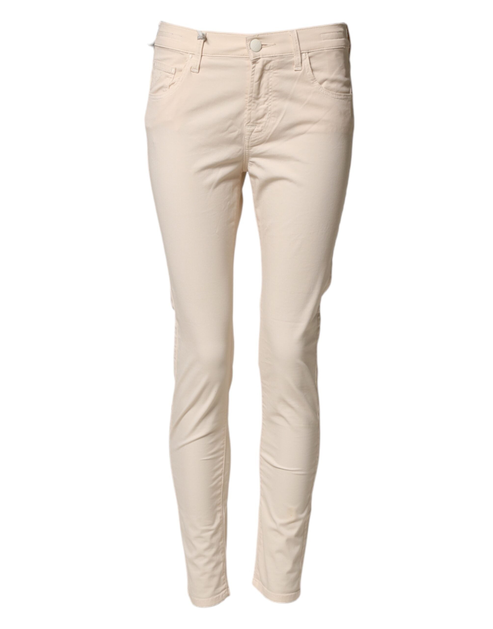 Jacob Cohen Beige Mid Waist Skinny Fit Denim Trouser Women's Jeans (Pre-Owned)