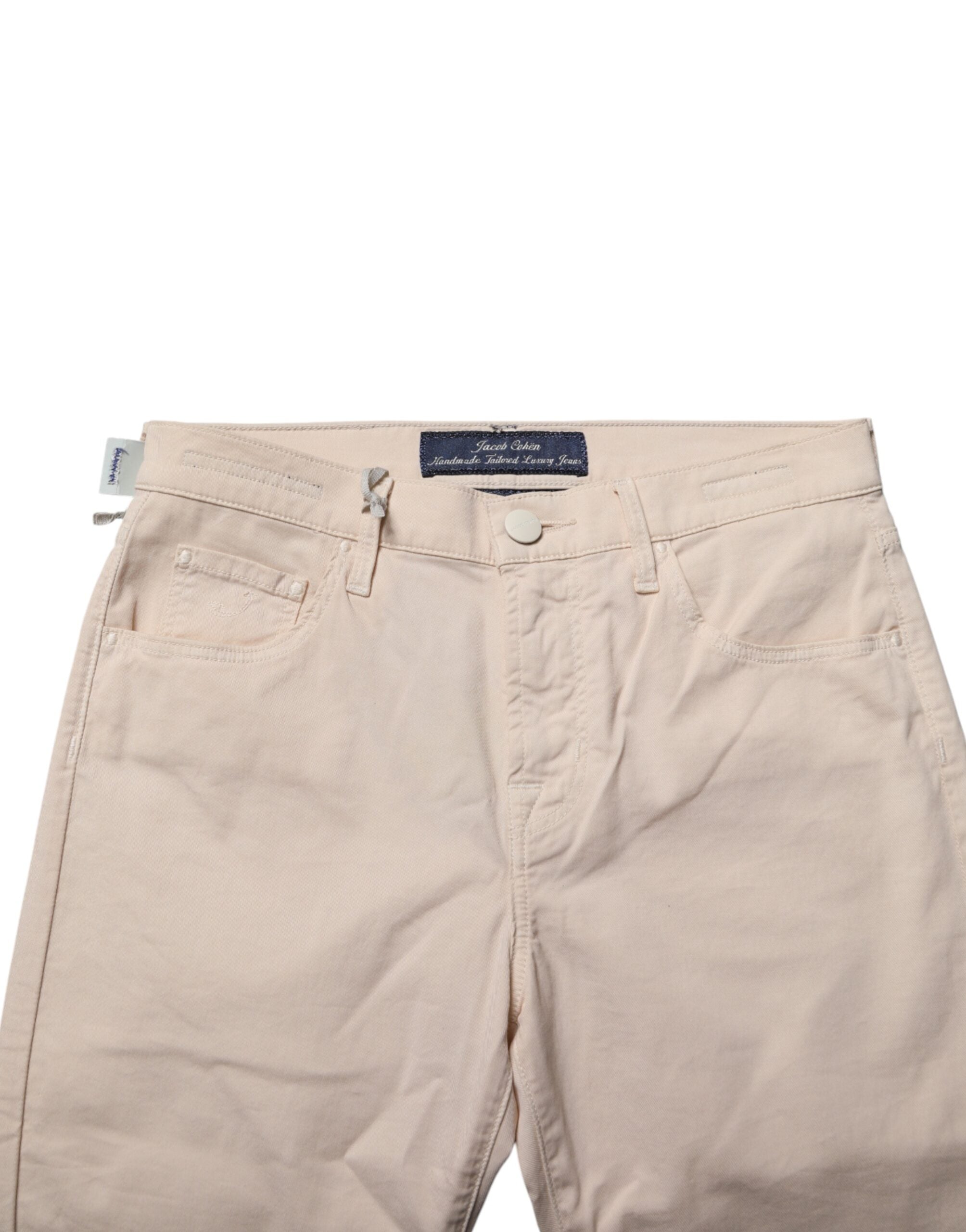 Jacob Cohen Beige Mid Waist Skinny Fit Denim Trouser Women's Jeans (Pre-Owned)