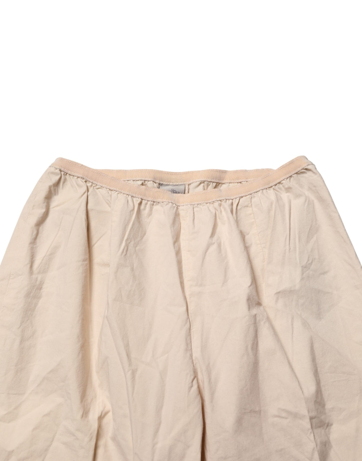 QL2 Beige Cotton High Waist Straight Chino Trouser Women's Pants (Pre-Owned)