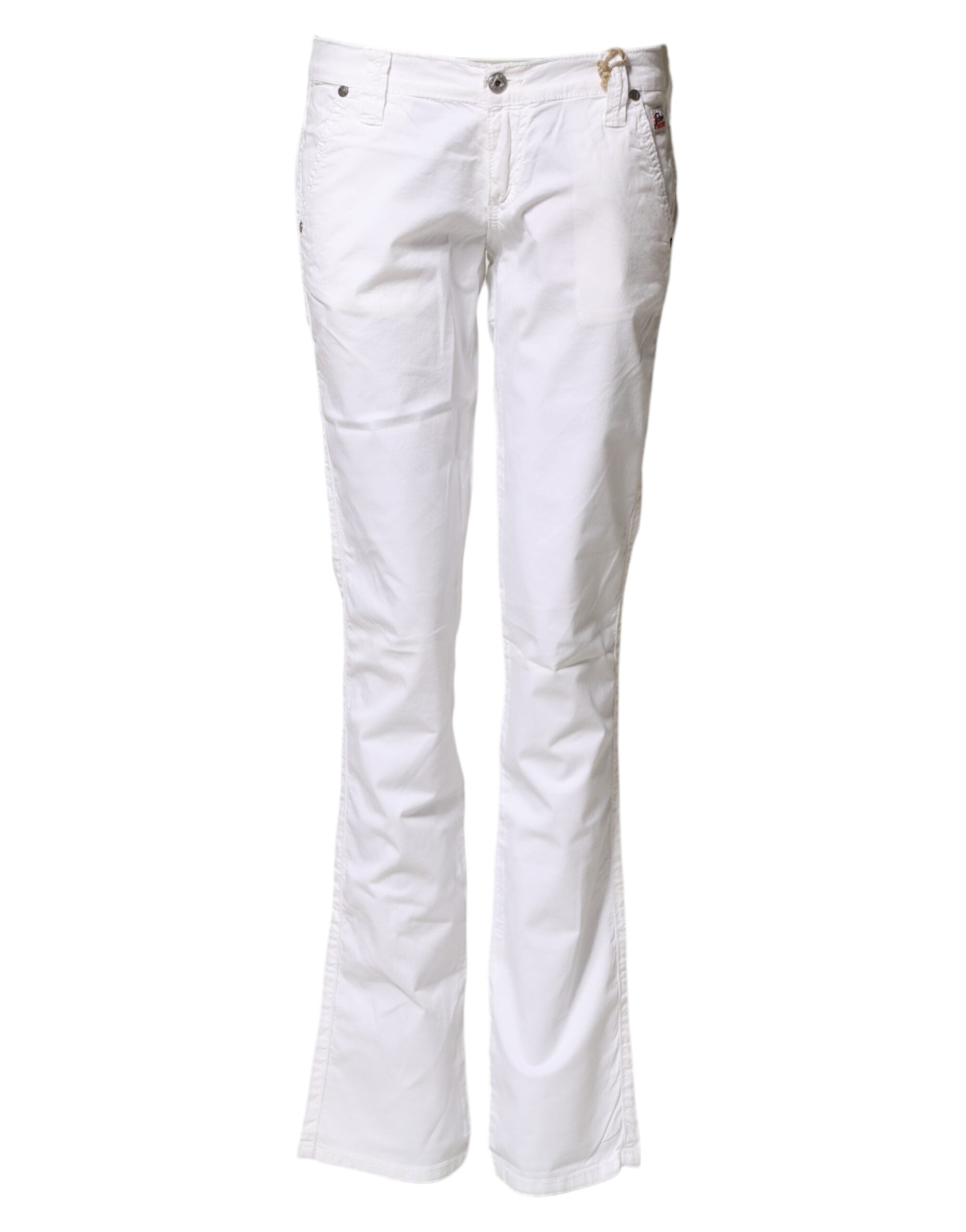 Roy Roger's White Low Waist Bootcut Flared Denim Trouser Women's Jeans (Pre-Owned)