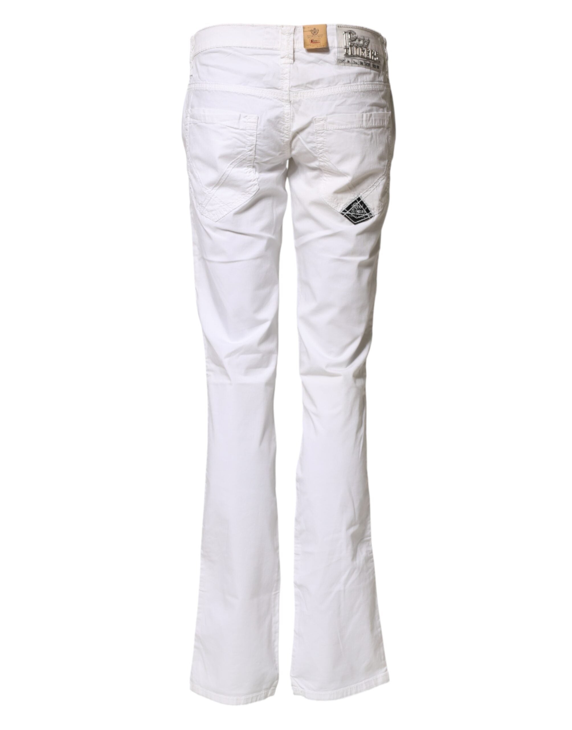 Roy Roger's White Low Waist Bootcut Flared Denim Trouser Women's Jeans (Pre-Owned)
