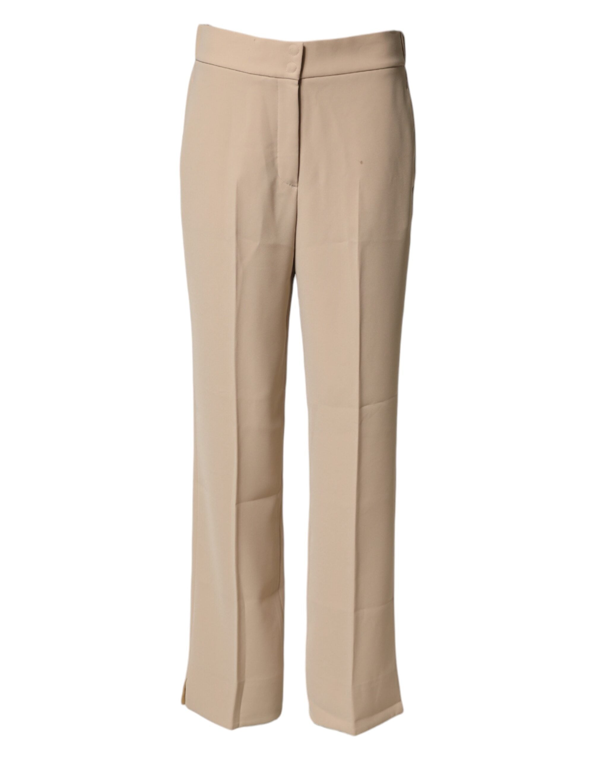 Emporio Armani Beige High Waist Straight Chino Trouser Women's Pants (Pre-Owned)