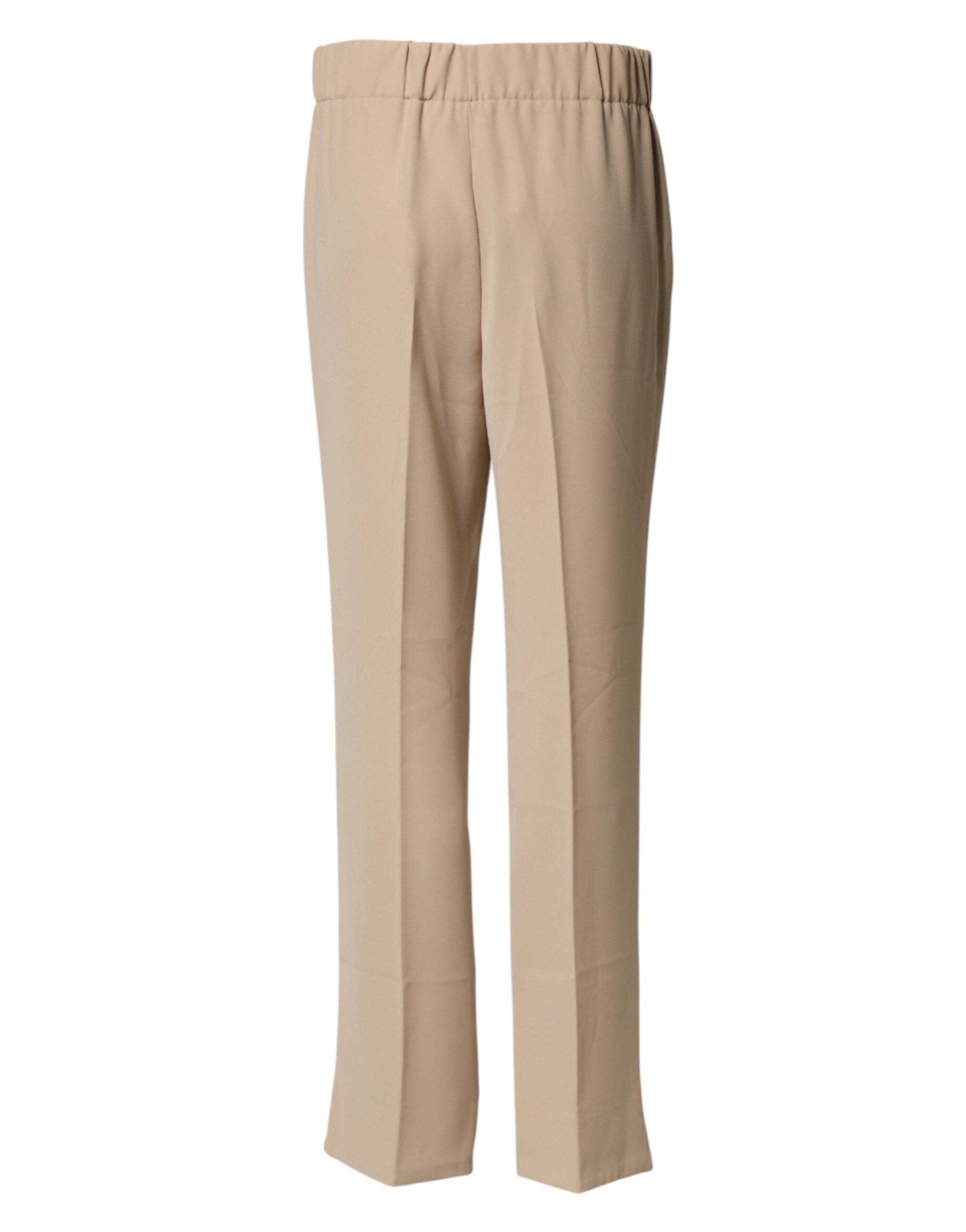 Emporio Armani Beige High Waist Straight Chino Trouser Women's Pants (Pre-Owned)