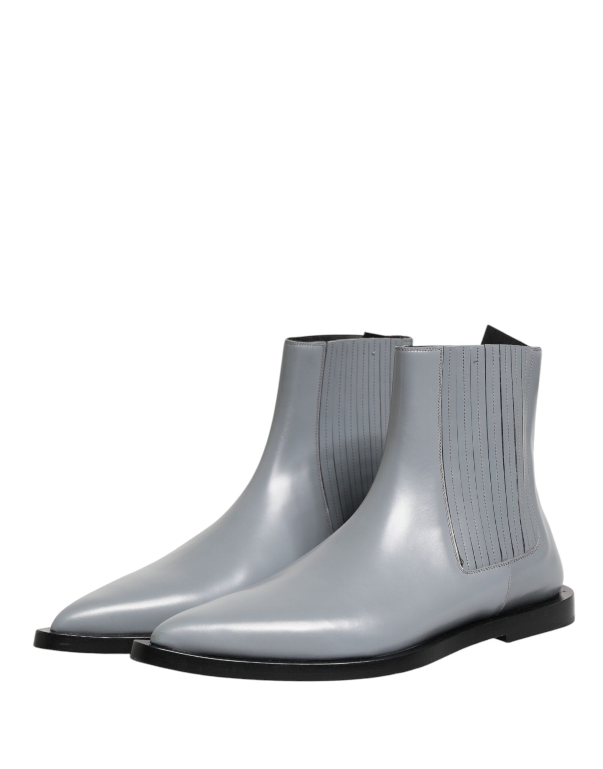 Dolce & Gabbana Light Gray Chelsea Short Ankle Boots Men's Shoes