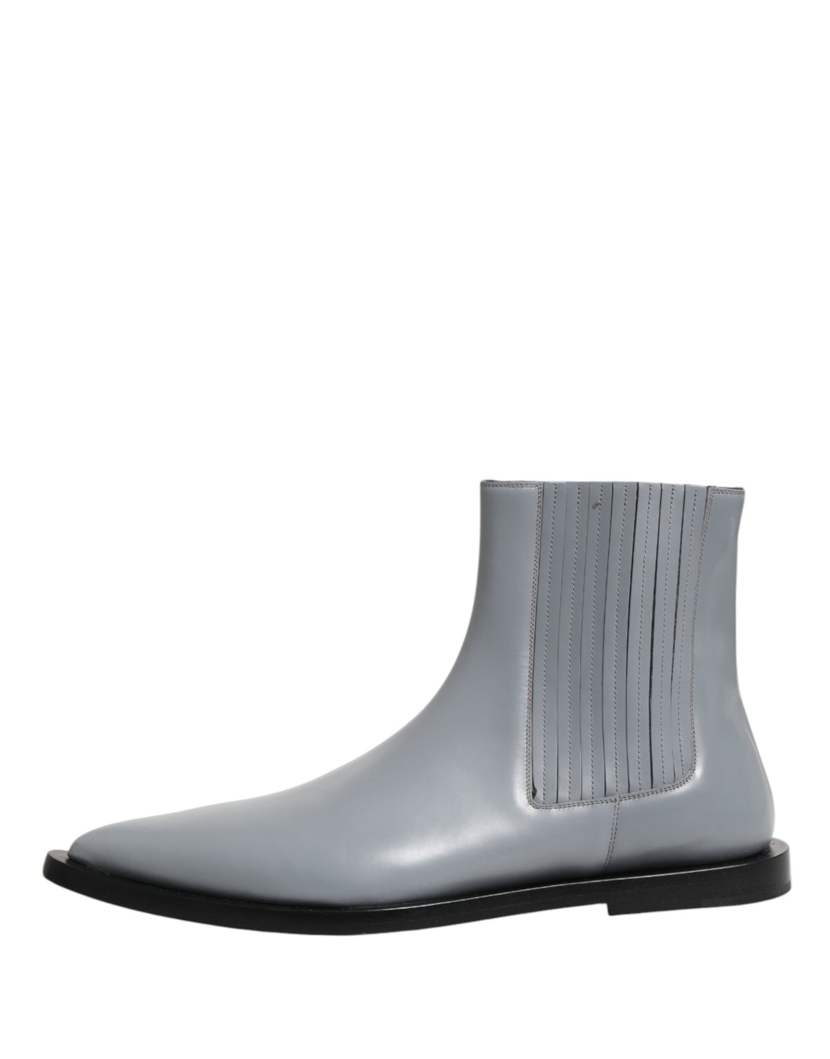 Dolce & Gabbana Light Gray Chelsea Short Ankle Boots Men's Shoes