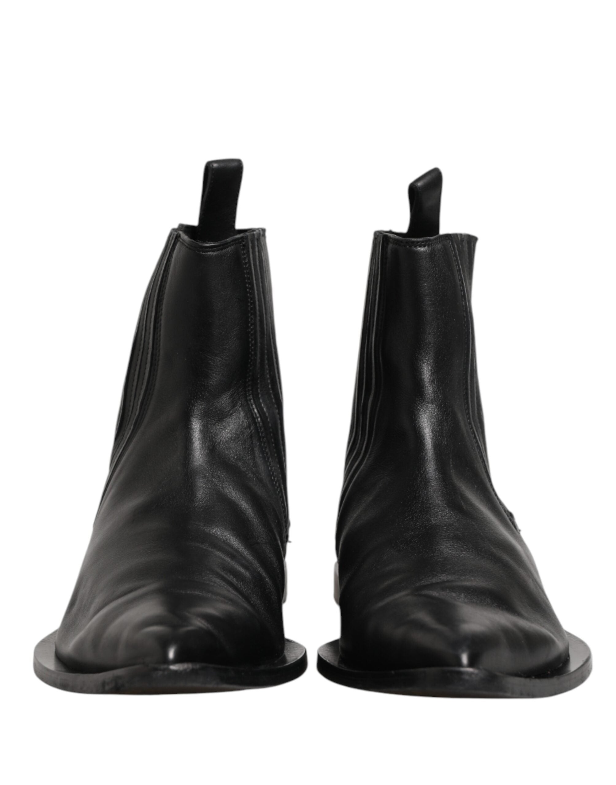 Dolce & Gabbana Black Chelsea Men Short Ankle Boots Men's Shoes
