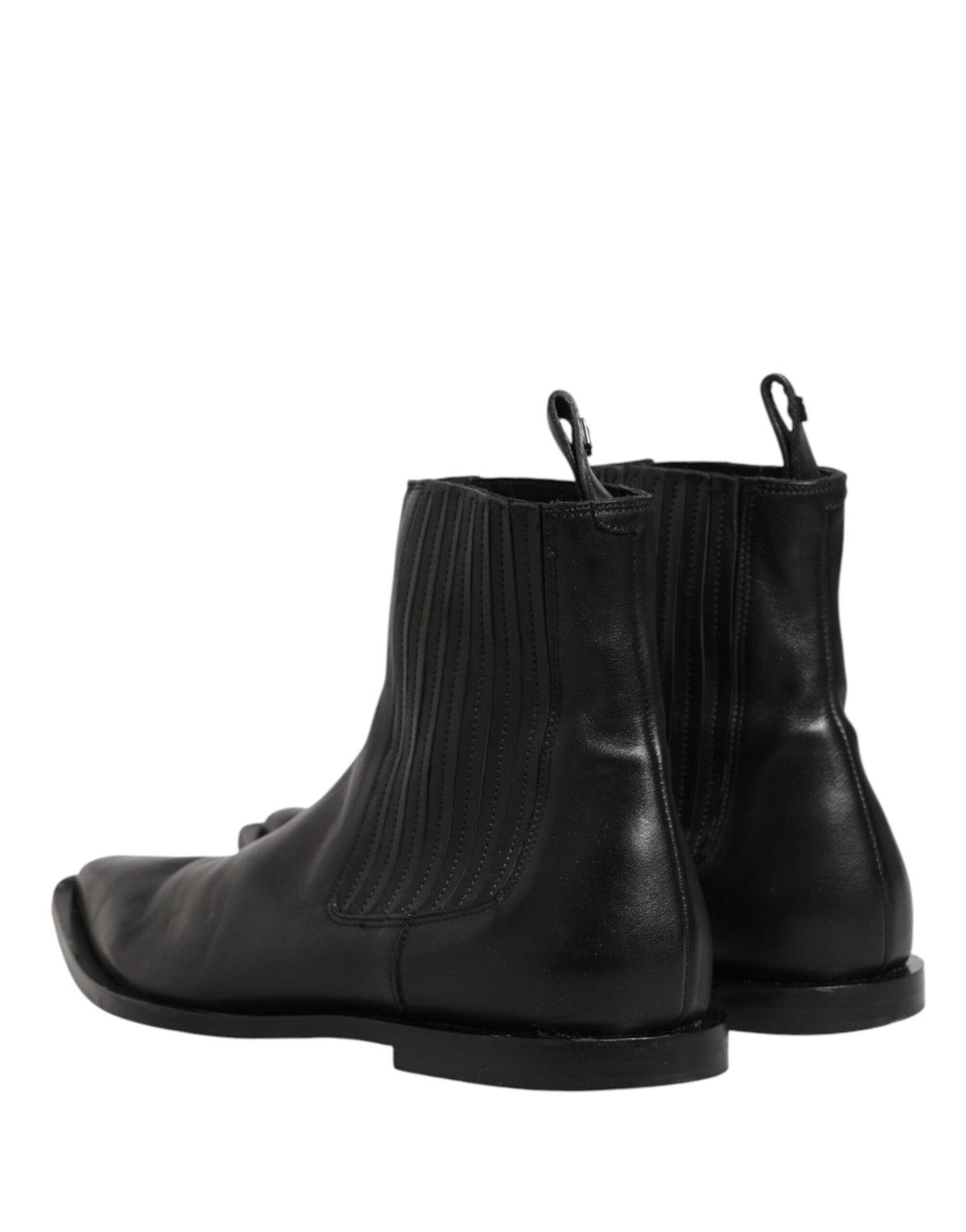 Dolce & Gabbana Black Chelsea Men Short Ankle Boots Men's Shoes