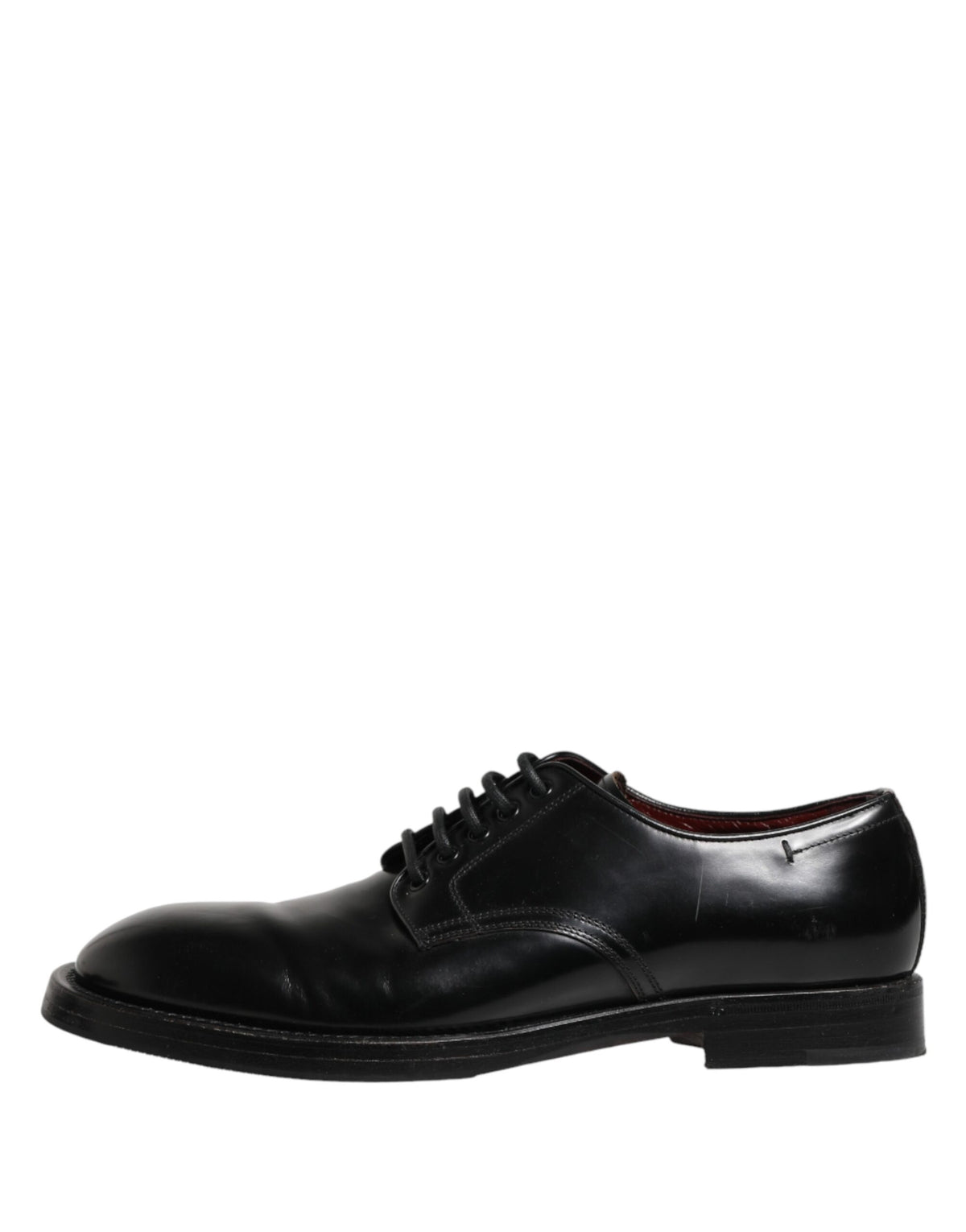 Dolce & Gabbana Black Lace Up Leather Dress Derby Men Men's Shoes (Pre-Owned)