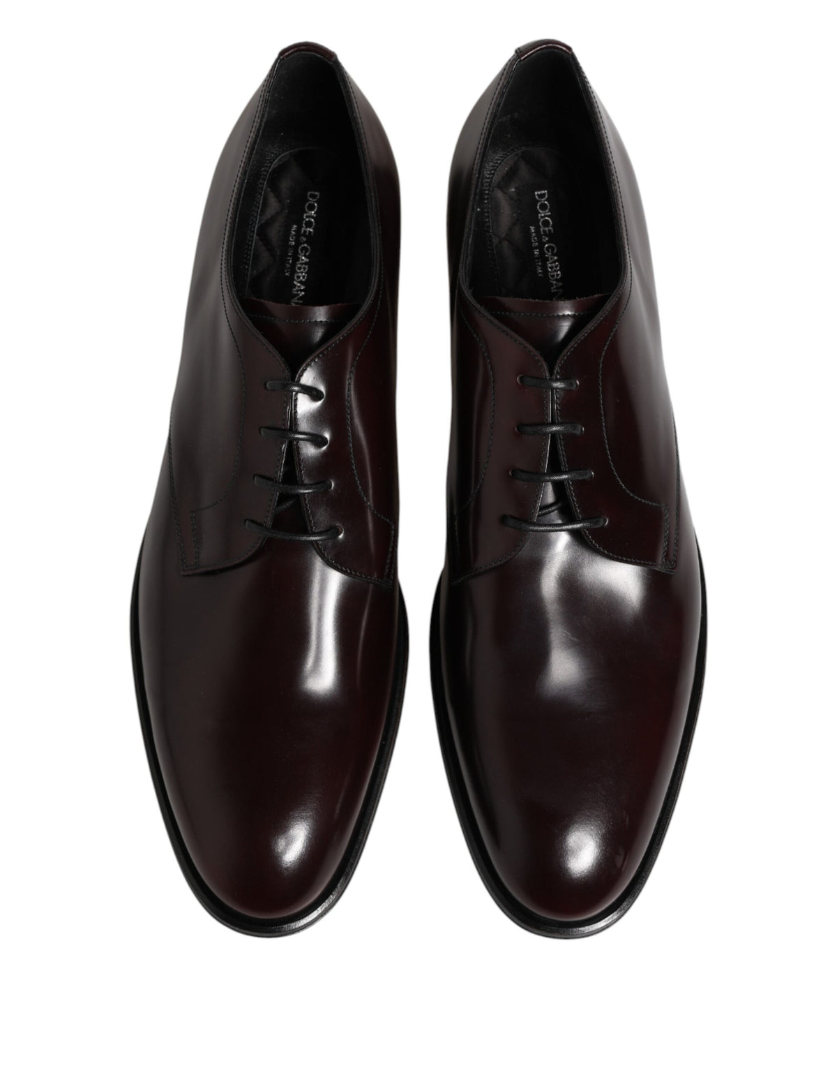 Dolce & Gabbana Black Lace Up Leather Dress Derby Men Men's Shoes
