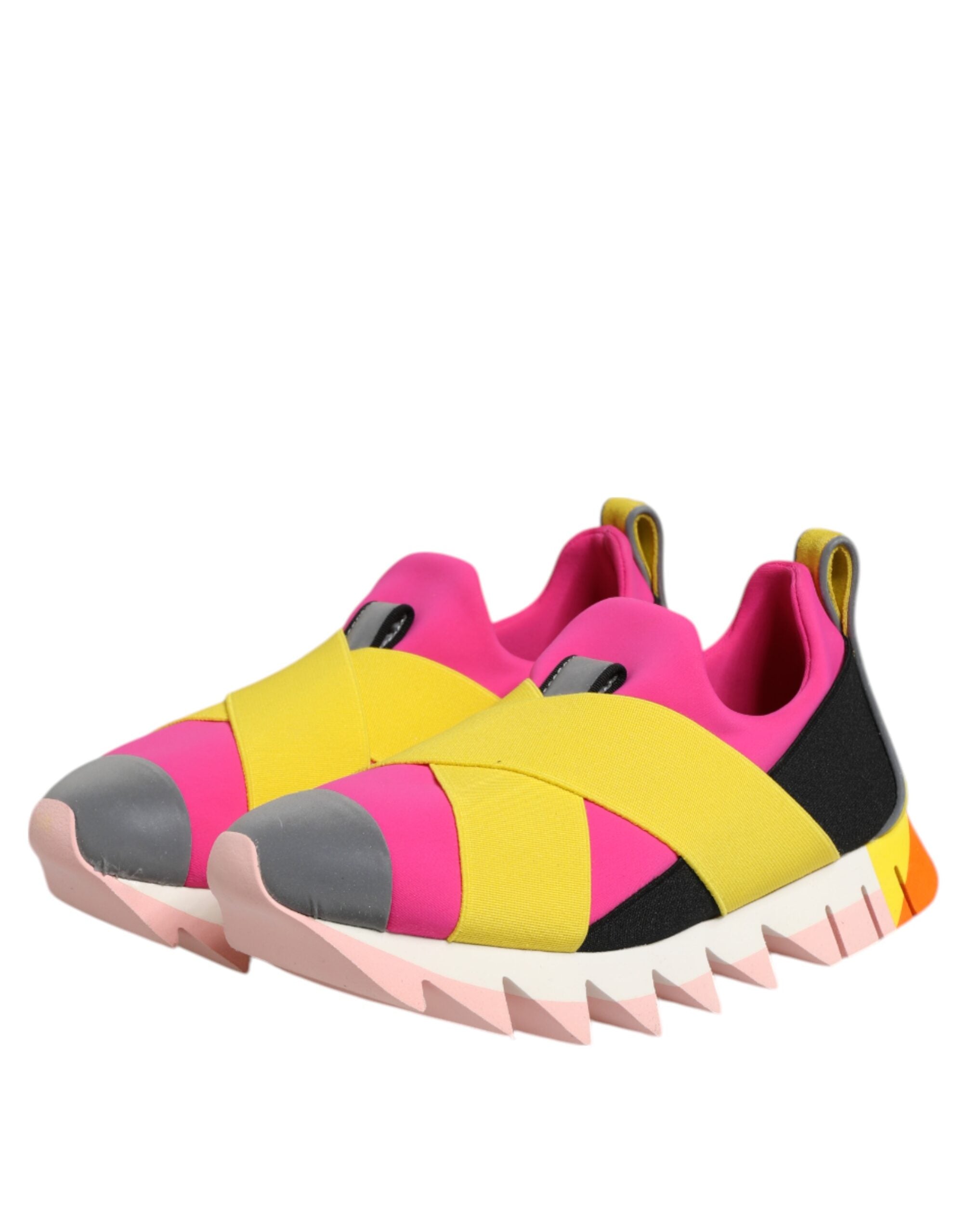 Dolce & Gabbana Multicolor Neoprene Elastic Ibiza Sneakers Women's Shoes (Pre-Owned)