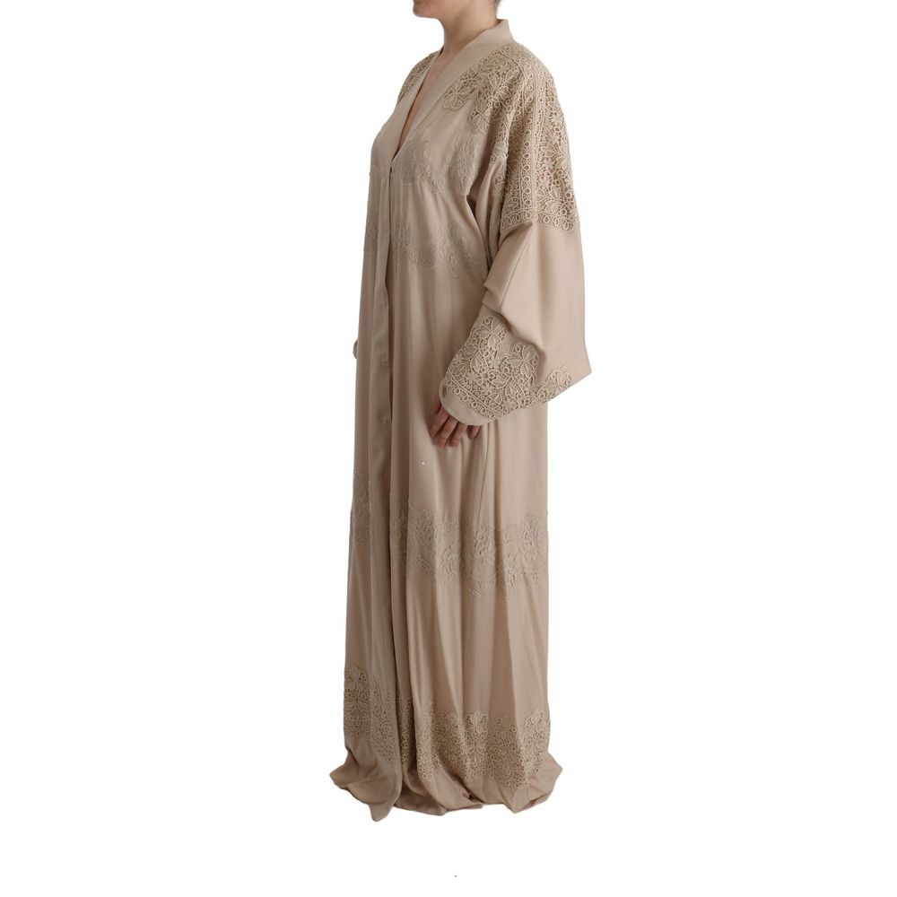 Dolce & Gabbana Beige Silk Women's Coat