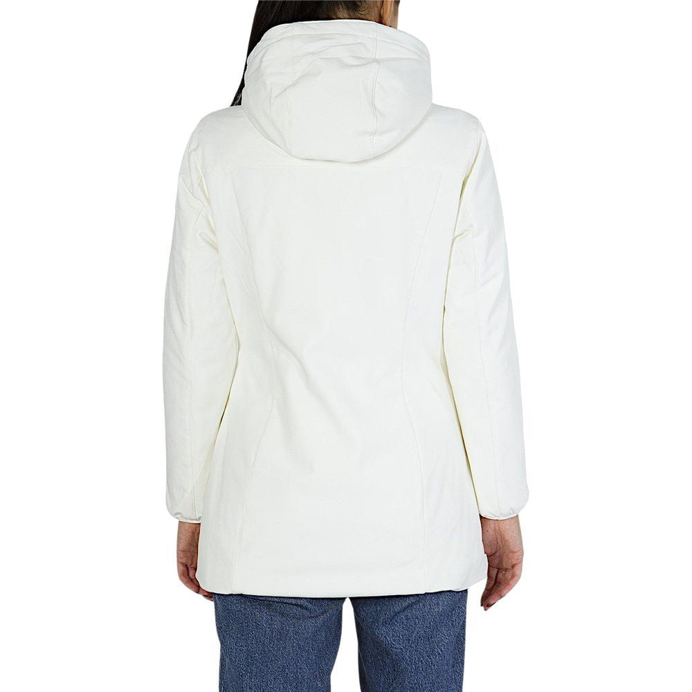 Yes Zee White Polyamide Women's Coat