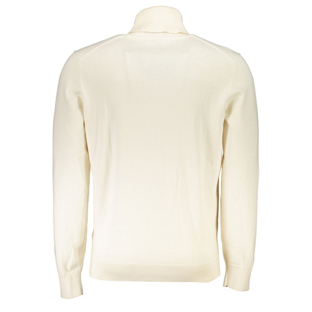 Hugo Boss White Cotton Men's Turtleneck
