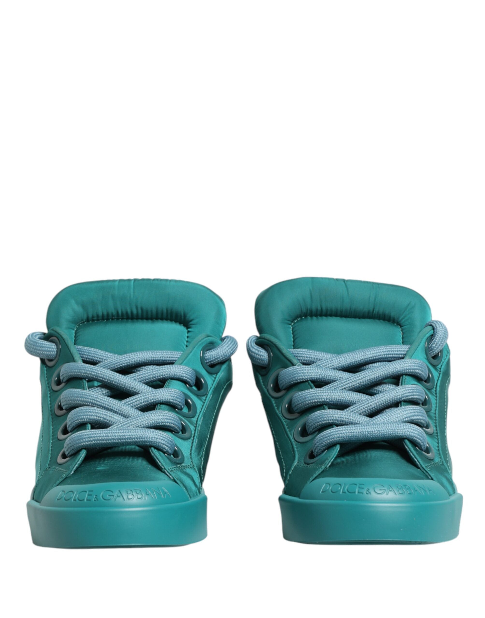 Dolce & Gabbana Teal Portofino Men Low Top Sneakers Men's Shoes