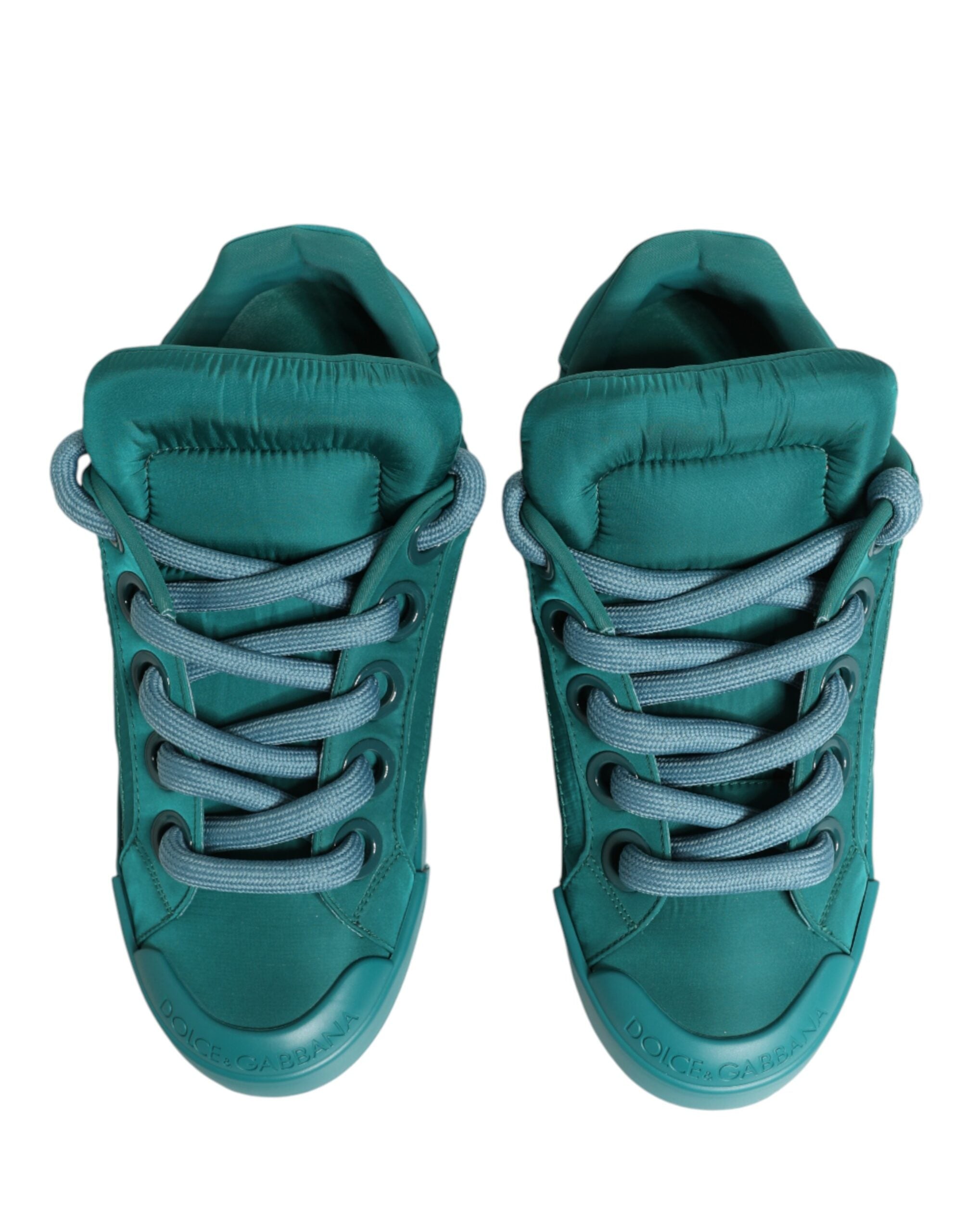 Dolce & Gabbana Teal Portofino Men Low Top Sneakers Men's Shoes