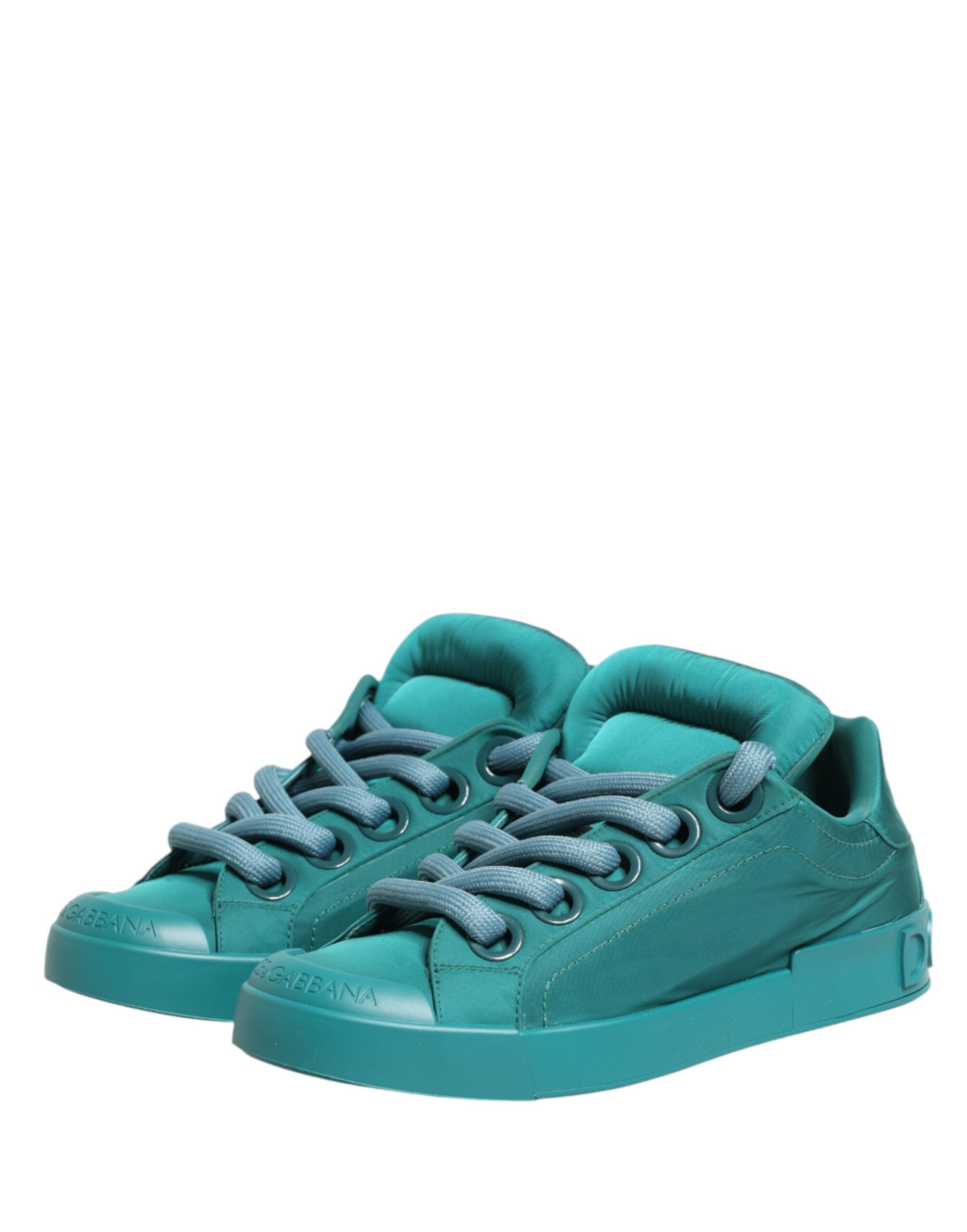 Dolce & Gabbana Teal Portofino Men Low Top Sneakers Men's Shoes