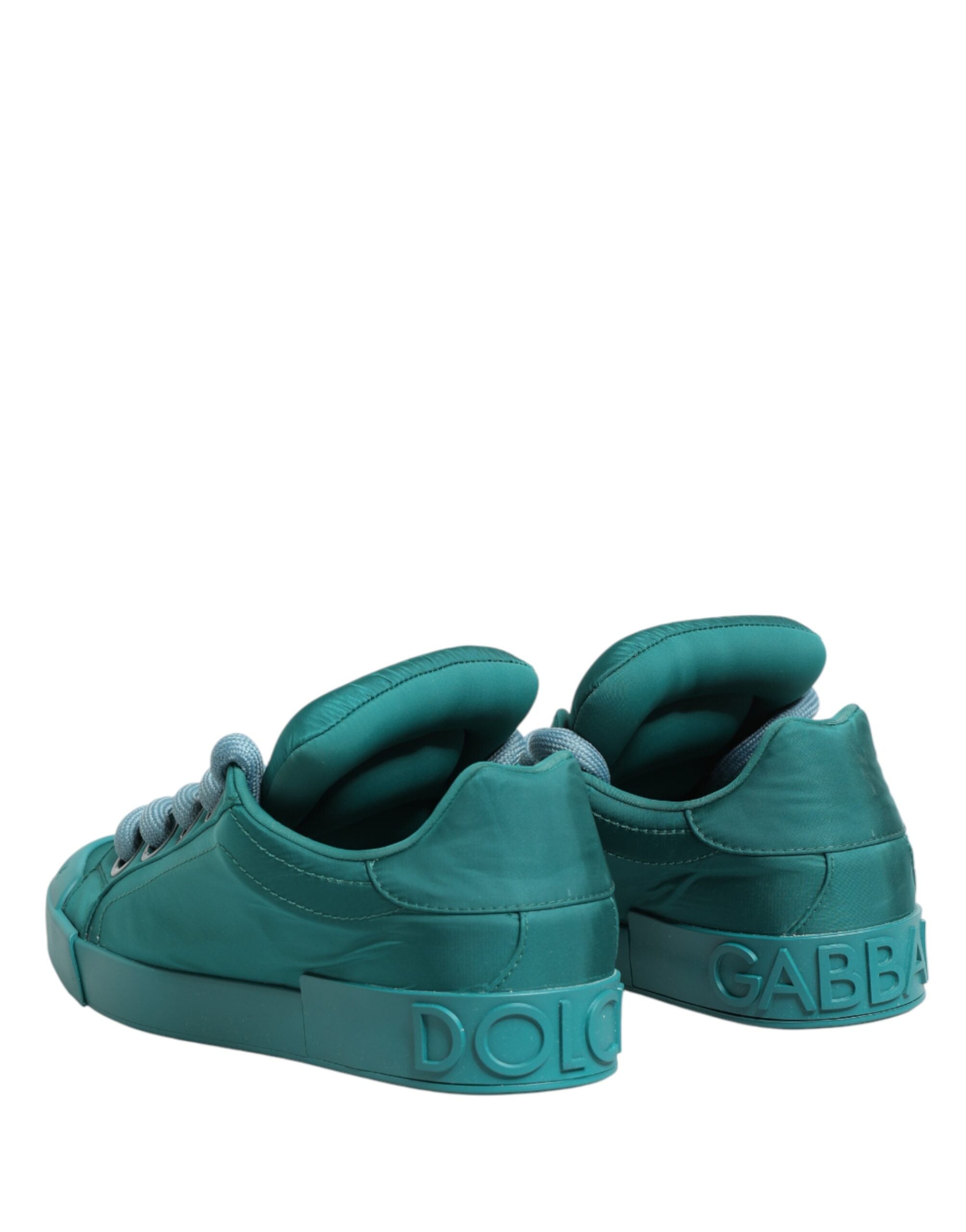 Dolce & Gabbana Teal Portofino Men Low Top Sneakers Men's Shoes
