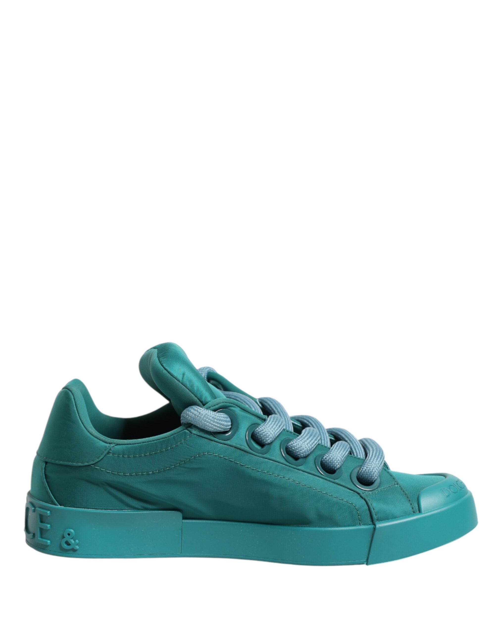 Dolce & Gabbana Teal Portofino Men Low Top Sneakers Men's Shoes
