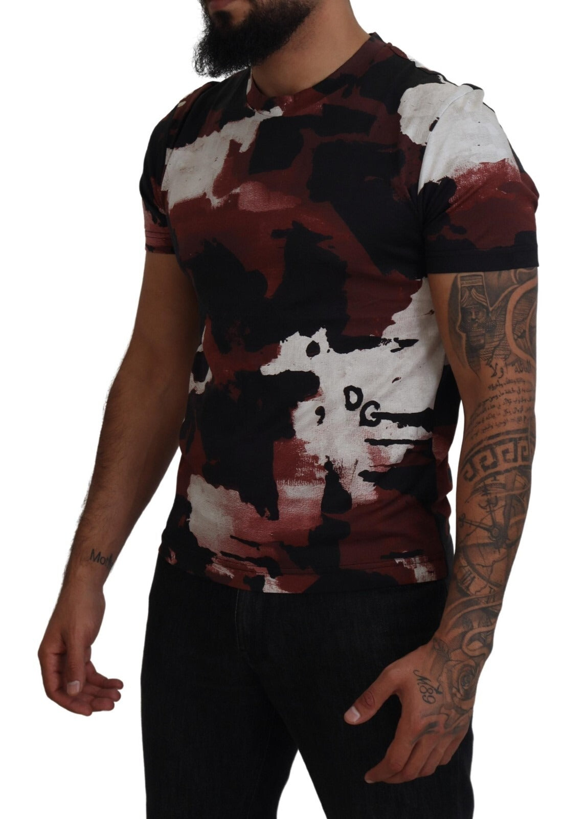 Dolce & Gabbana Multicolor Tie Dye Cotton Crew Neck Men's T-shirt