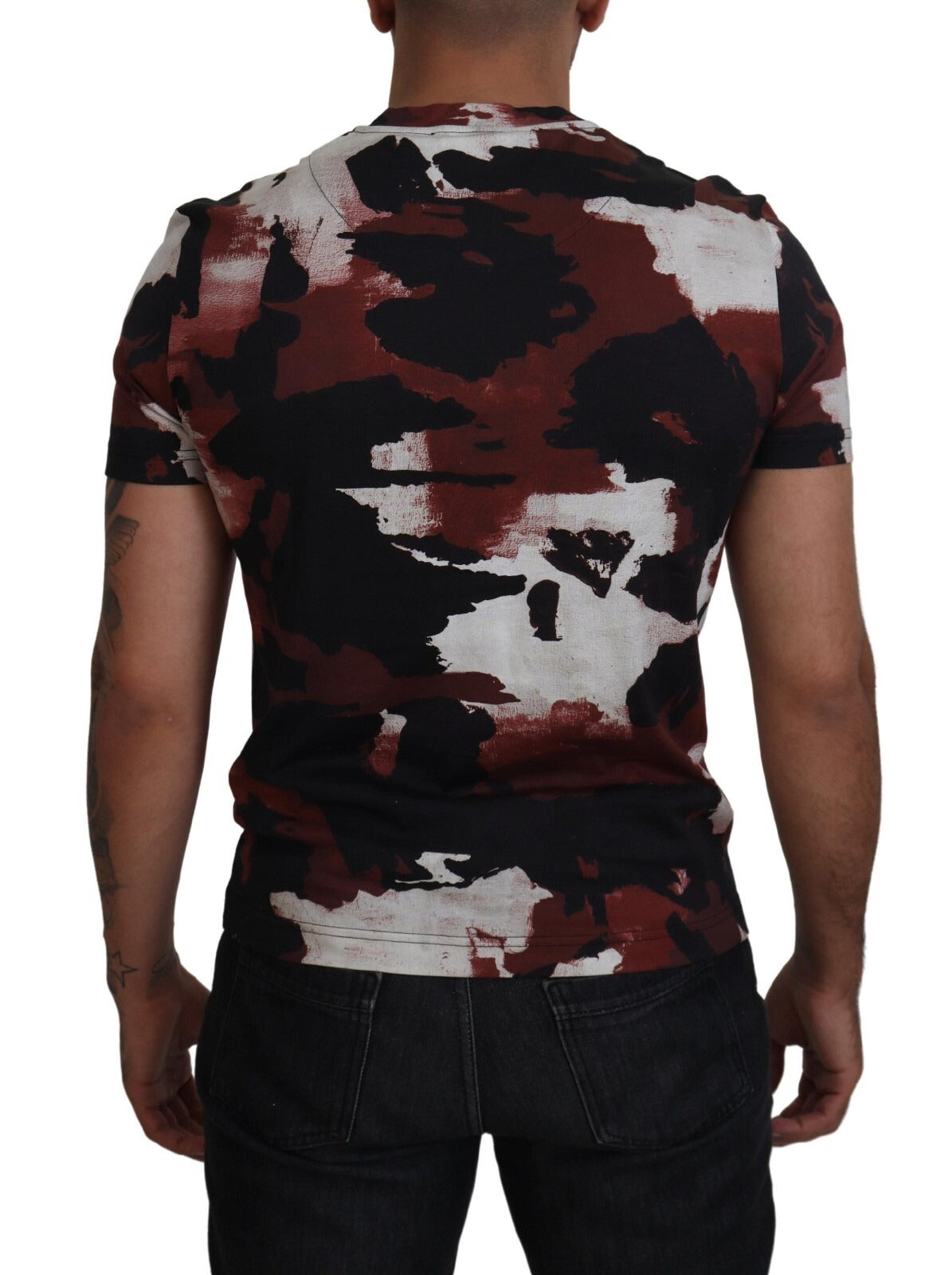 Dolce & Gabbana Multicolor Tie Dye Cotton Crew Neck Men's T-shirt