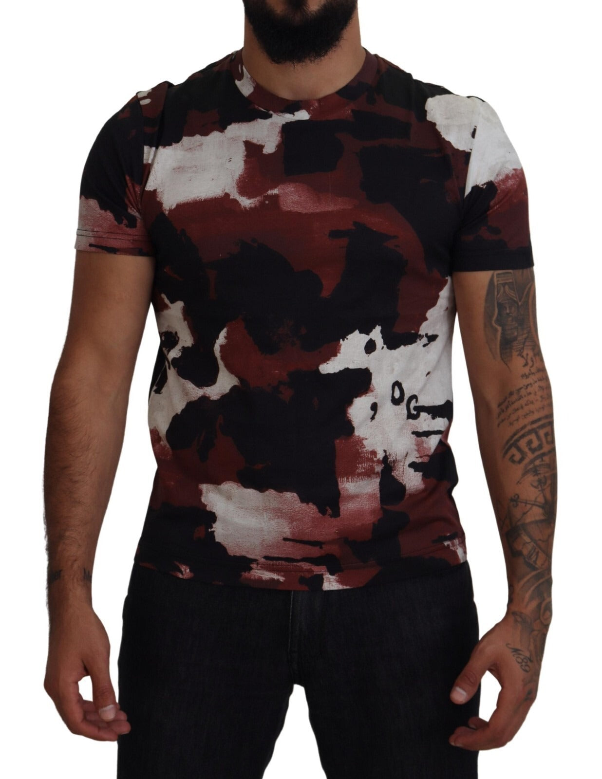 Dolce & Gabbana Multicolor Tie Dye Cotton Crew Neck Men's T-shirt