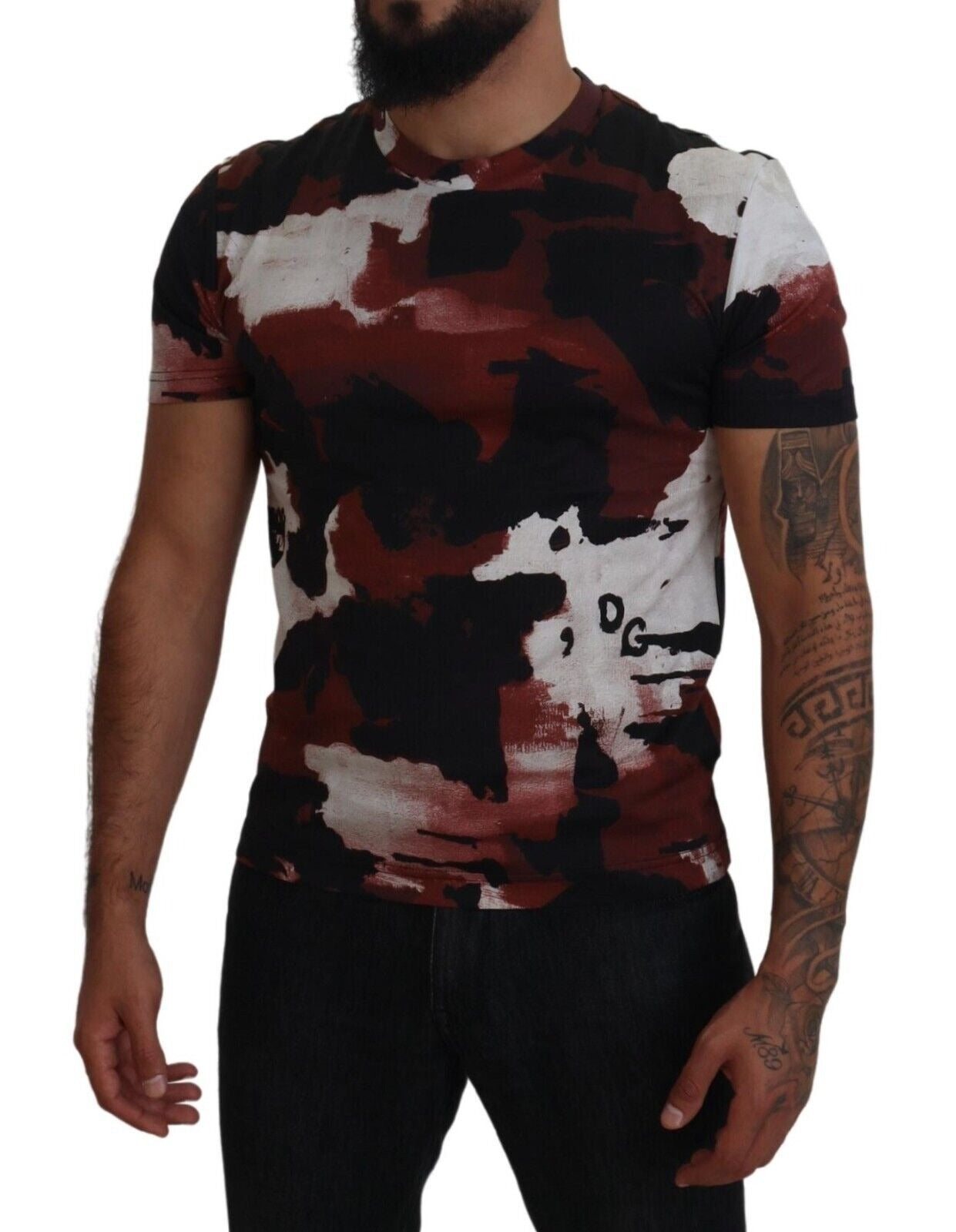 Dolce & Gabbana Multicolor Tie Dye Cotton Crew Neck Men's T-shirt