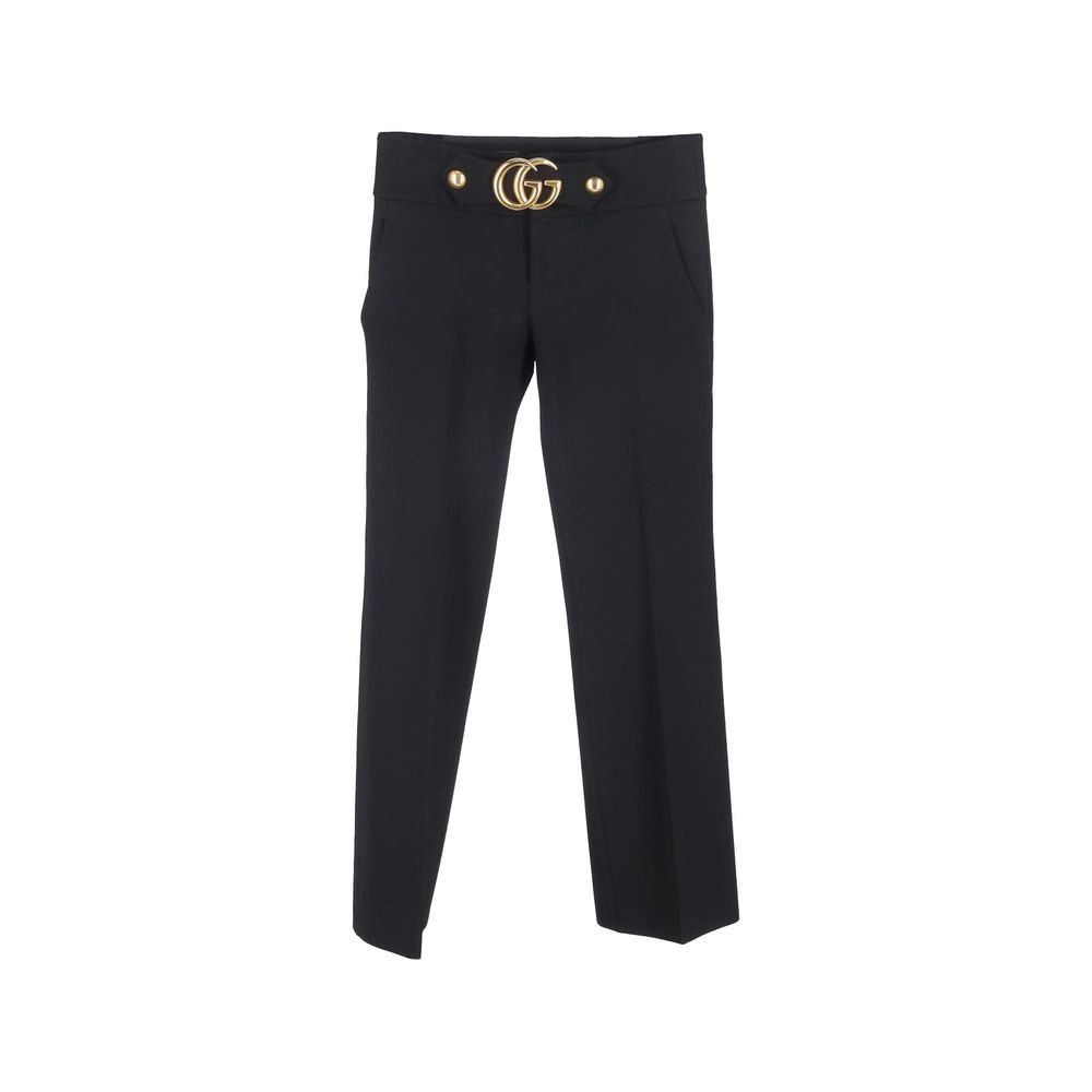 Gucci Black Viscose Casual Women's Pants