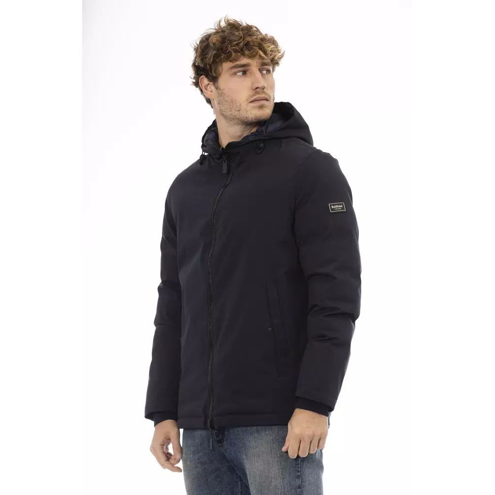 Baldinini Trend Blue Polyester Shell Men's Jacket
