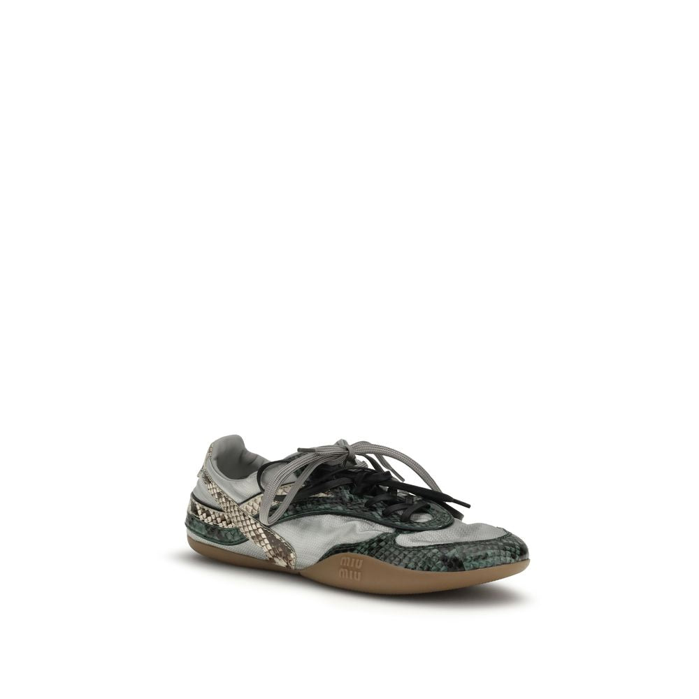 Miu Miu Gray Recycled Polyester Athletic Women's Sneakers