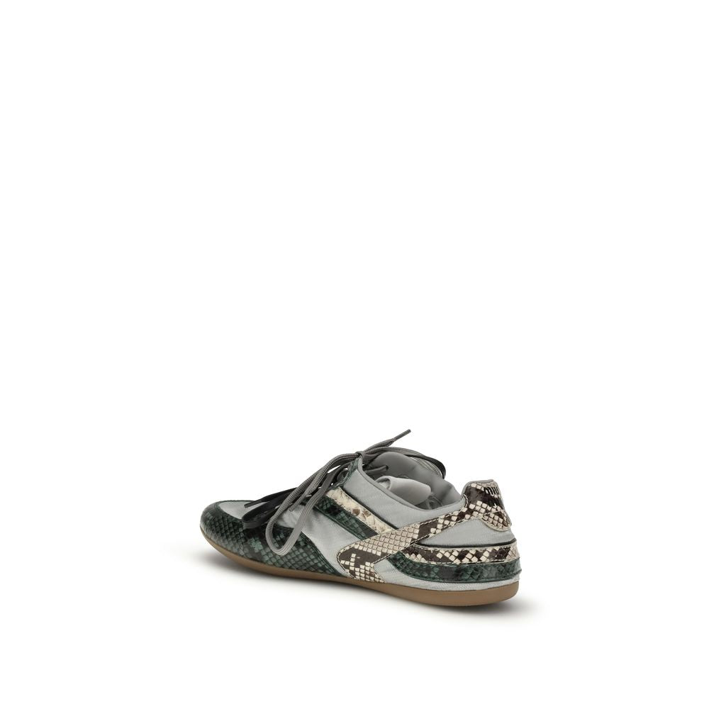 Miu Miu Gray Recycled Polyester Athletic Women's Sneakers