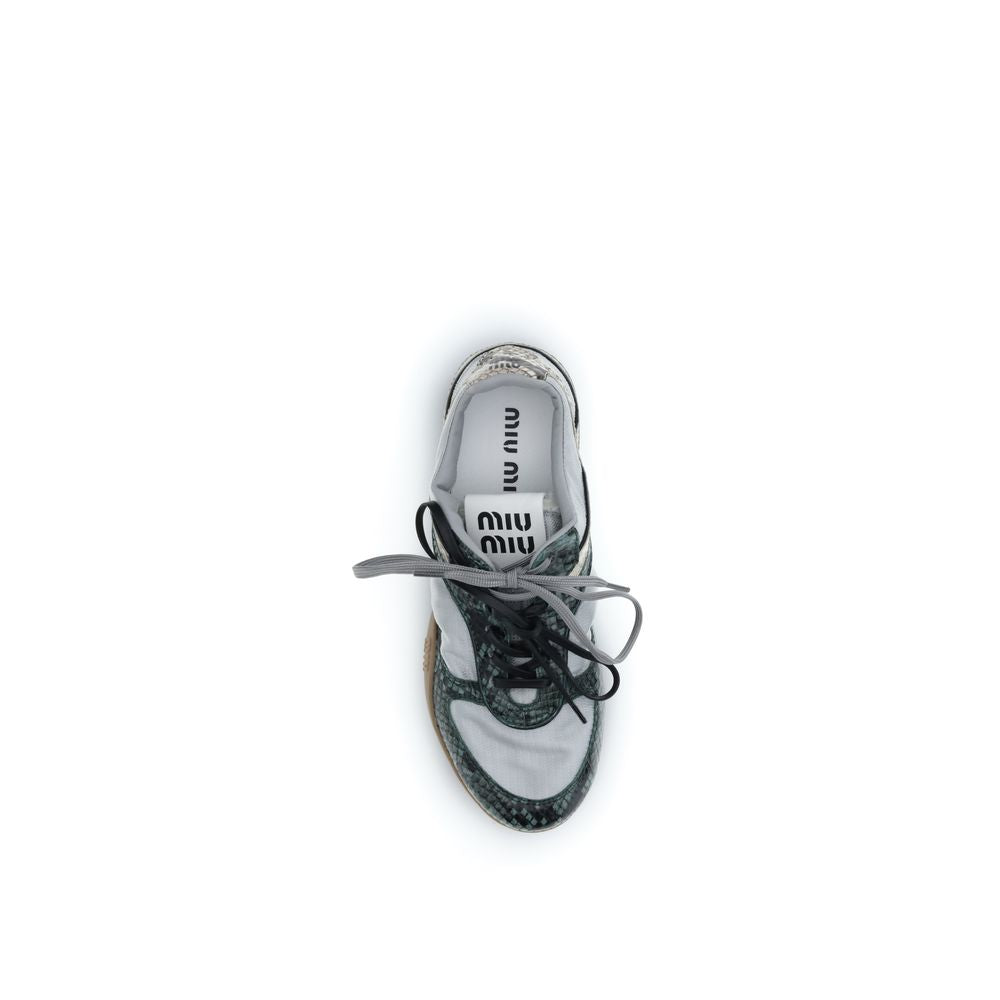 Miu Miu Gray Recycled Polyester Athletic Women's Sneakers