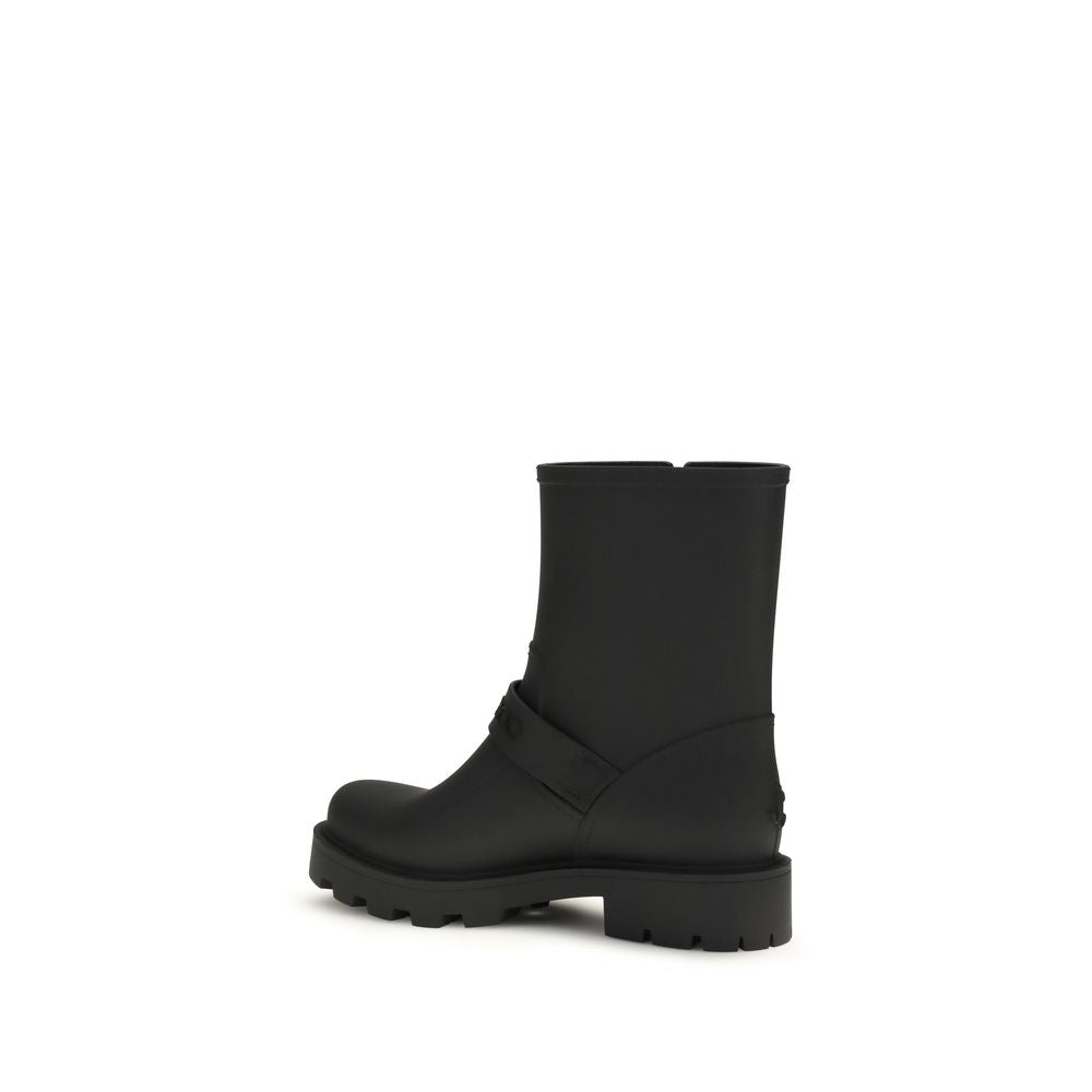 Jimmy Choo Black Polyurethane Rain Women's Boots