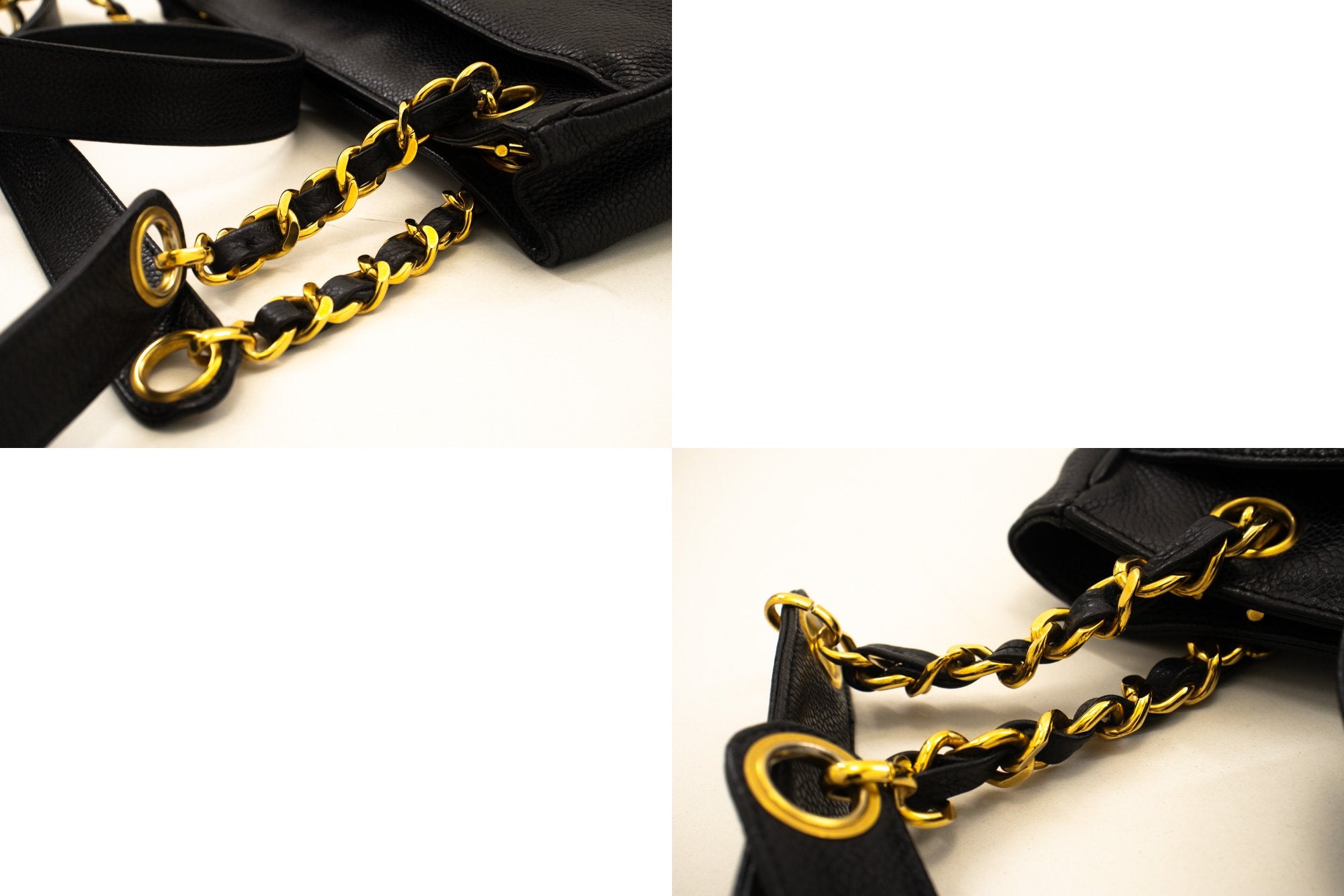 Chanel Triple Coco Black Leather Shoulder Bag (Pre-Owned)