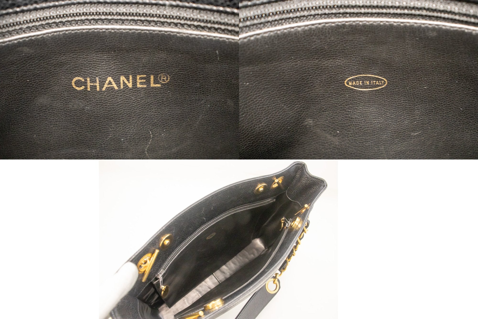 Chanel Triple Coco Black Leather Shoulder Bag (Pre-Owned)