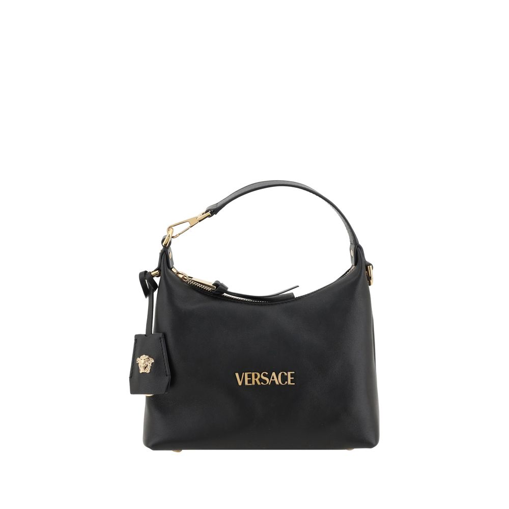 Versace Black Calf Leather Bos Taurus Women's Handbag