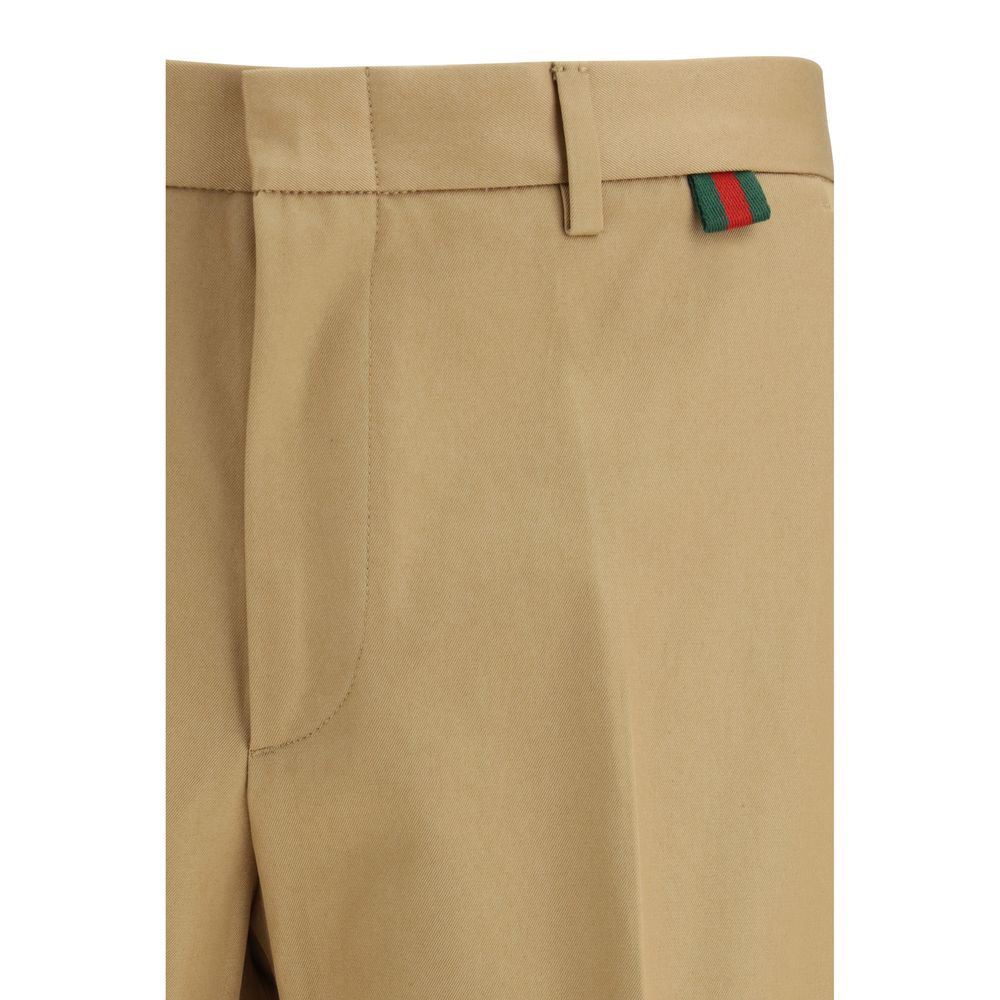 Gucci Beige Cotton Casual Men's Pants