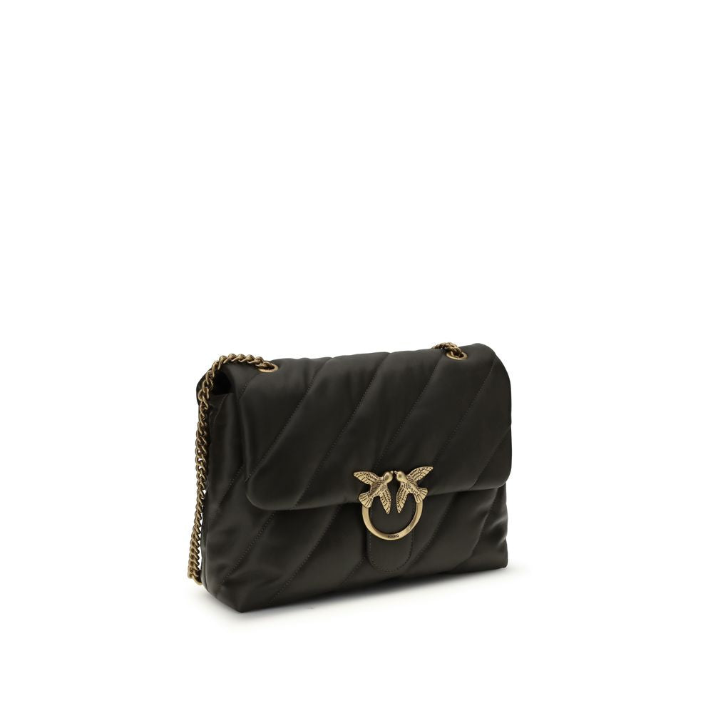 PINKO Bicolor Calf Leather Bos Taurus Shoulder Women's Bag