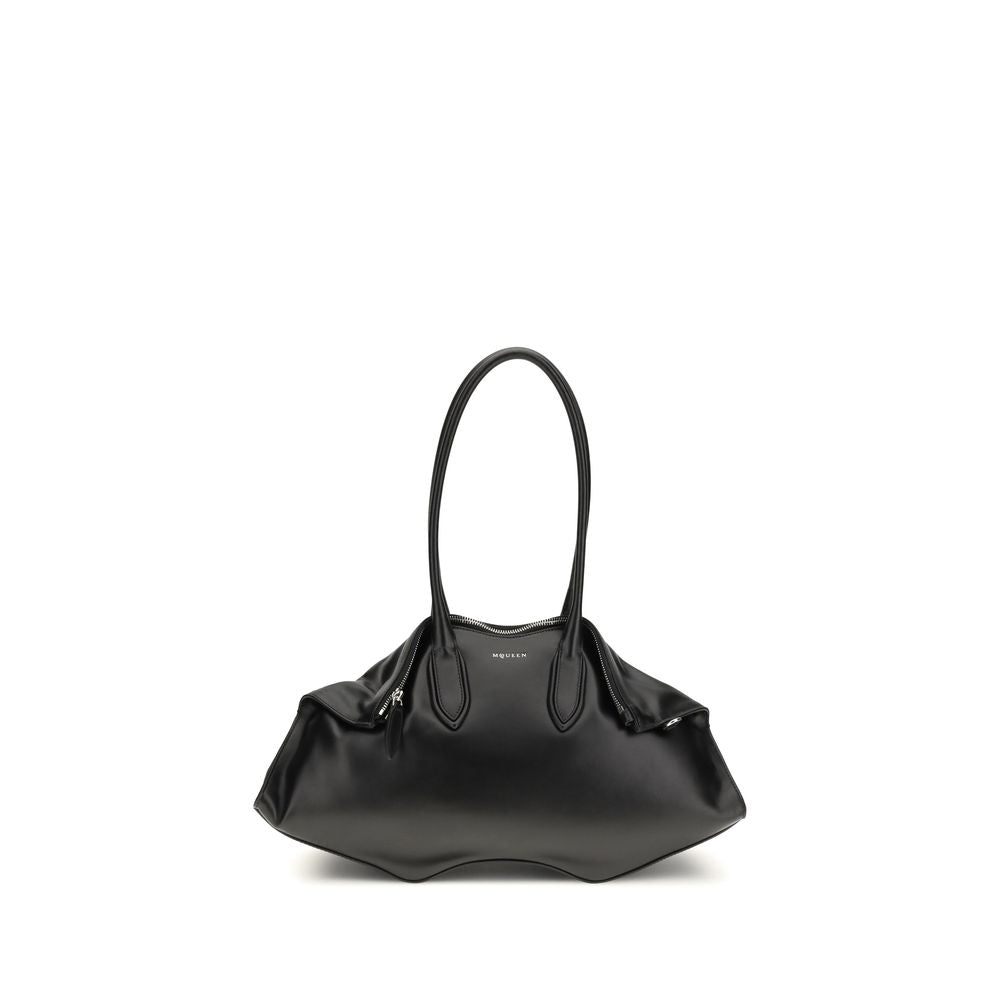Alexander McQueen Black Calf Leather Bos Taurus Shoulder Women's Bag