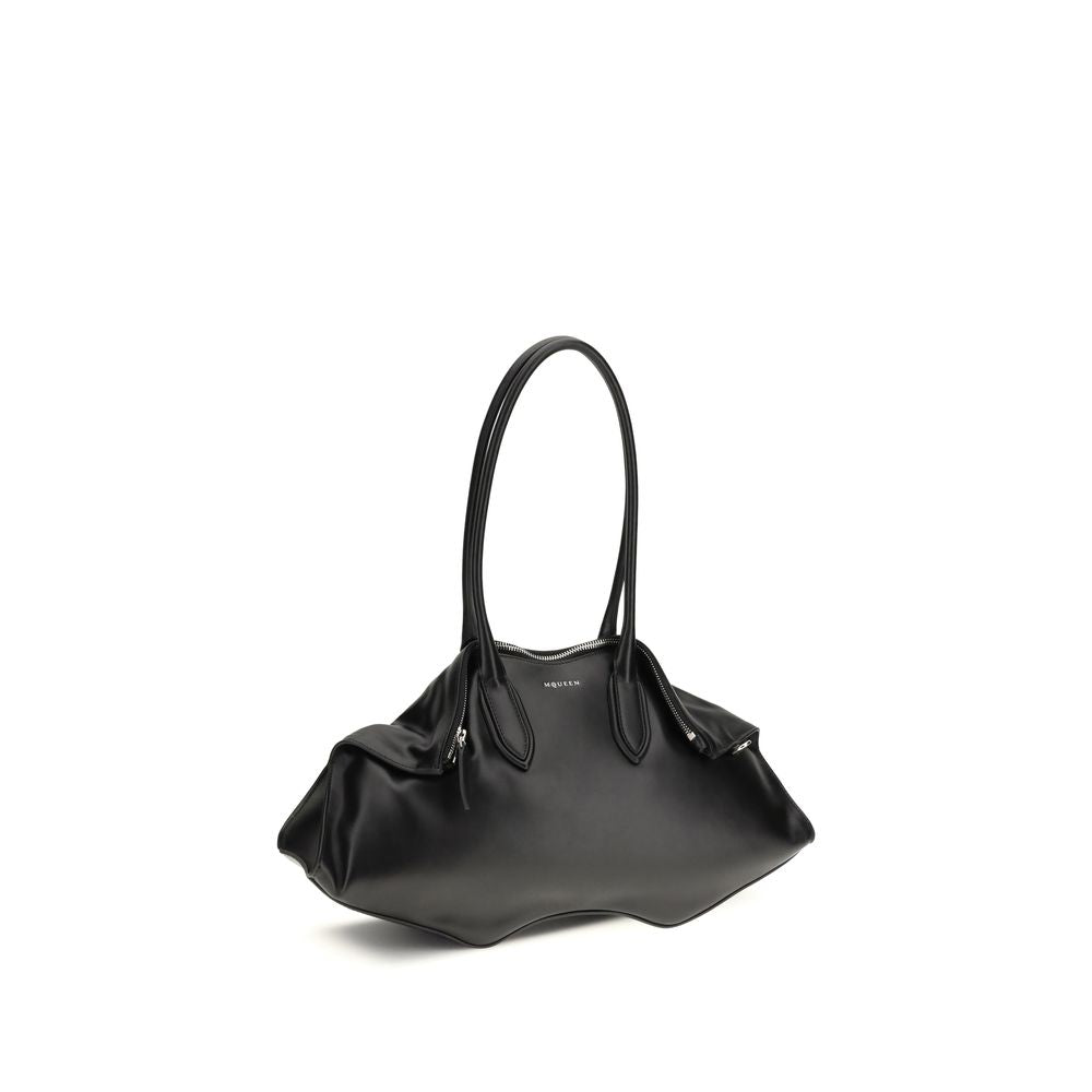 Alexander McQueen Black Calf Leather Bos Taurus Shoulder Women's Bag