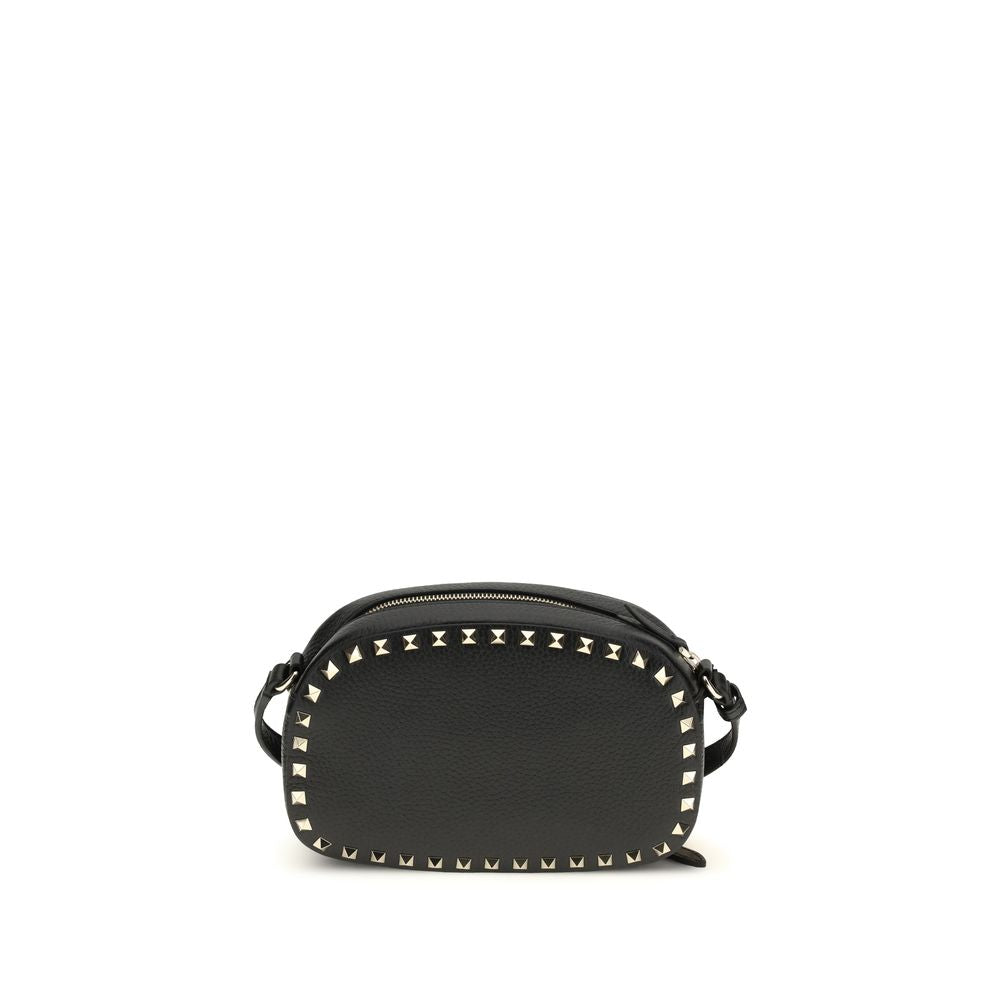 Valentino Garavani Black Calf Leather Bos Taurus Shoulder Women's Bag