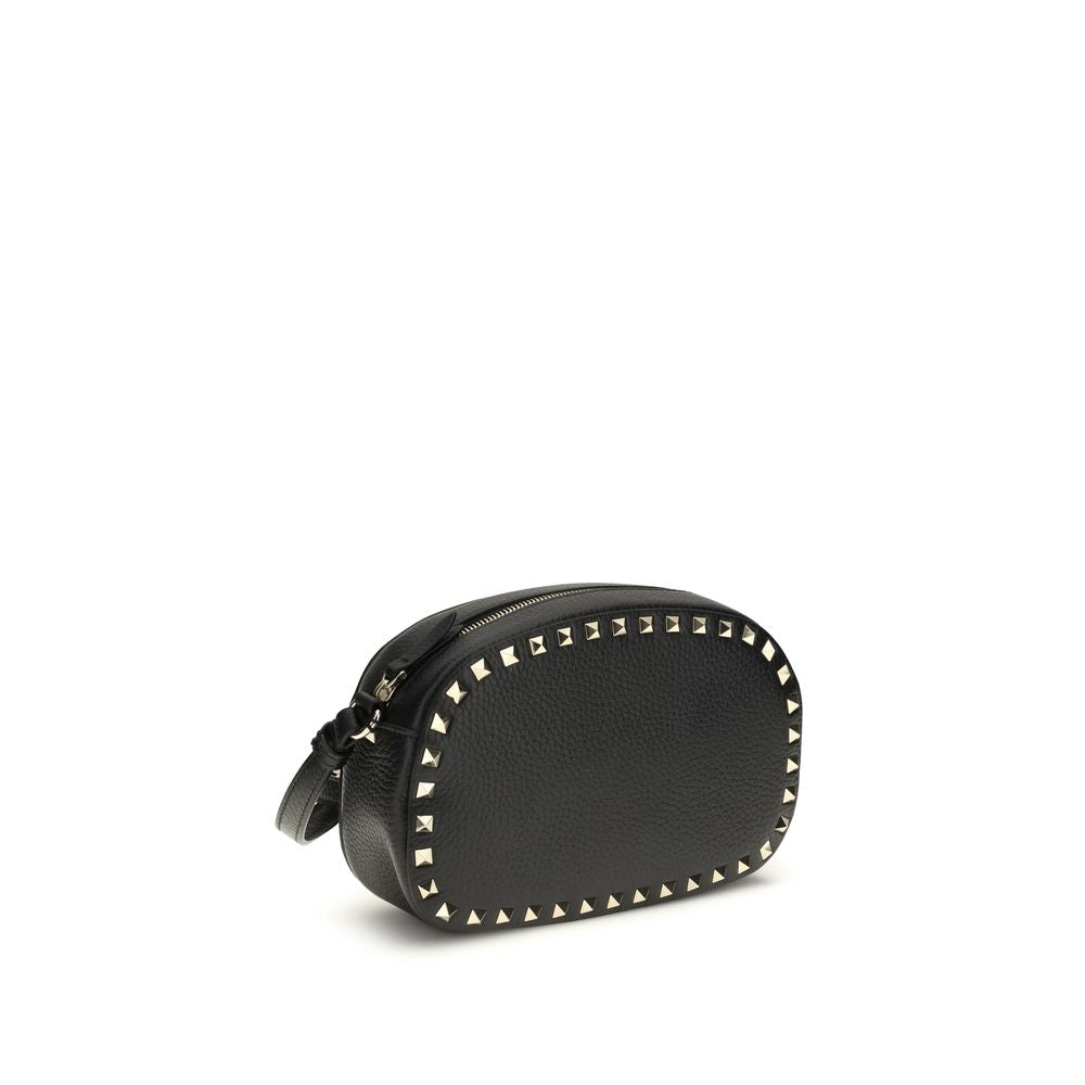 Valentino Garavani Black Calf Leather Bos Taurus Shoulder Women's Bag