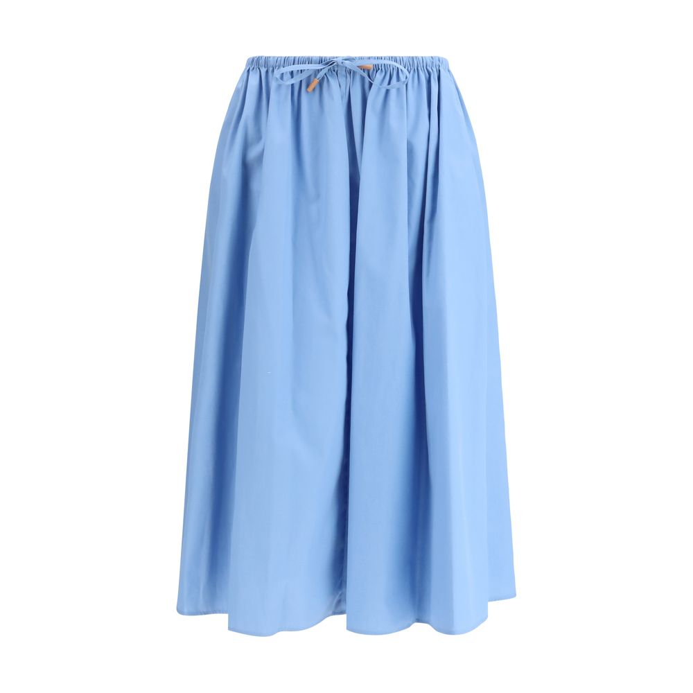 Marni Blue Cotton Midi Women's Skirt