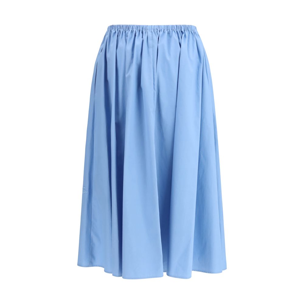 Marni Blue Cotton Midi Women's Skirt