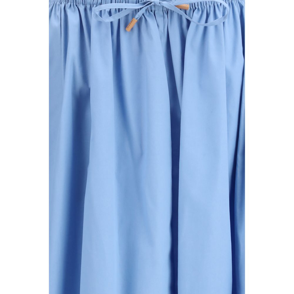 Marni Blue Cotton Midi Women's Skirt