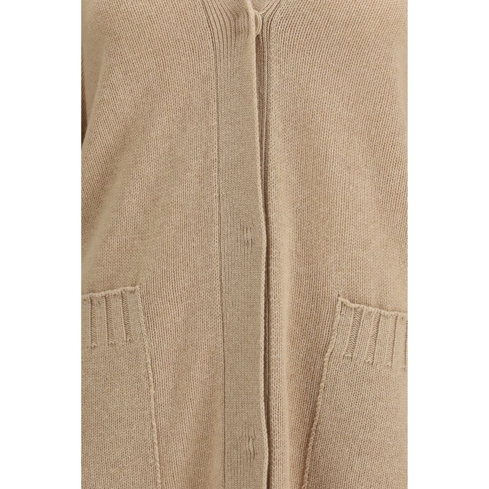 Fabiana Filippi Beige Wool Women's Cardigan