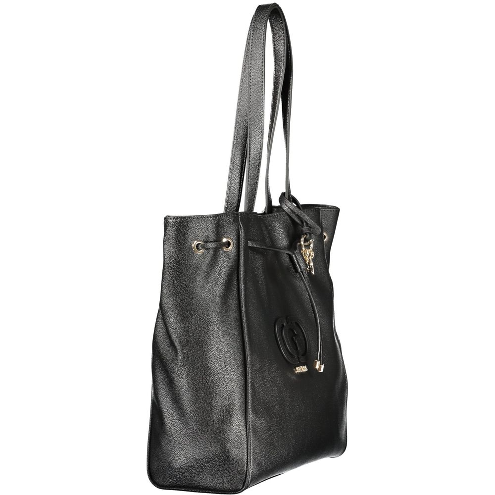 Guess Jeans Nero Poliuretano Women Women's Handbag