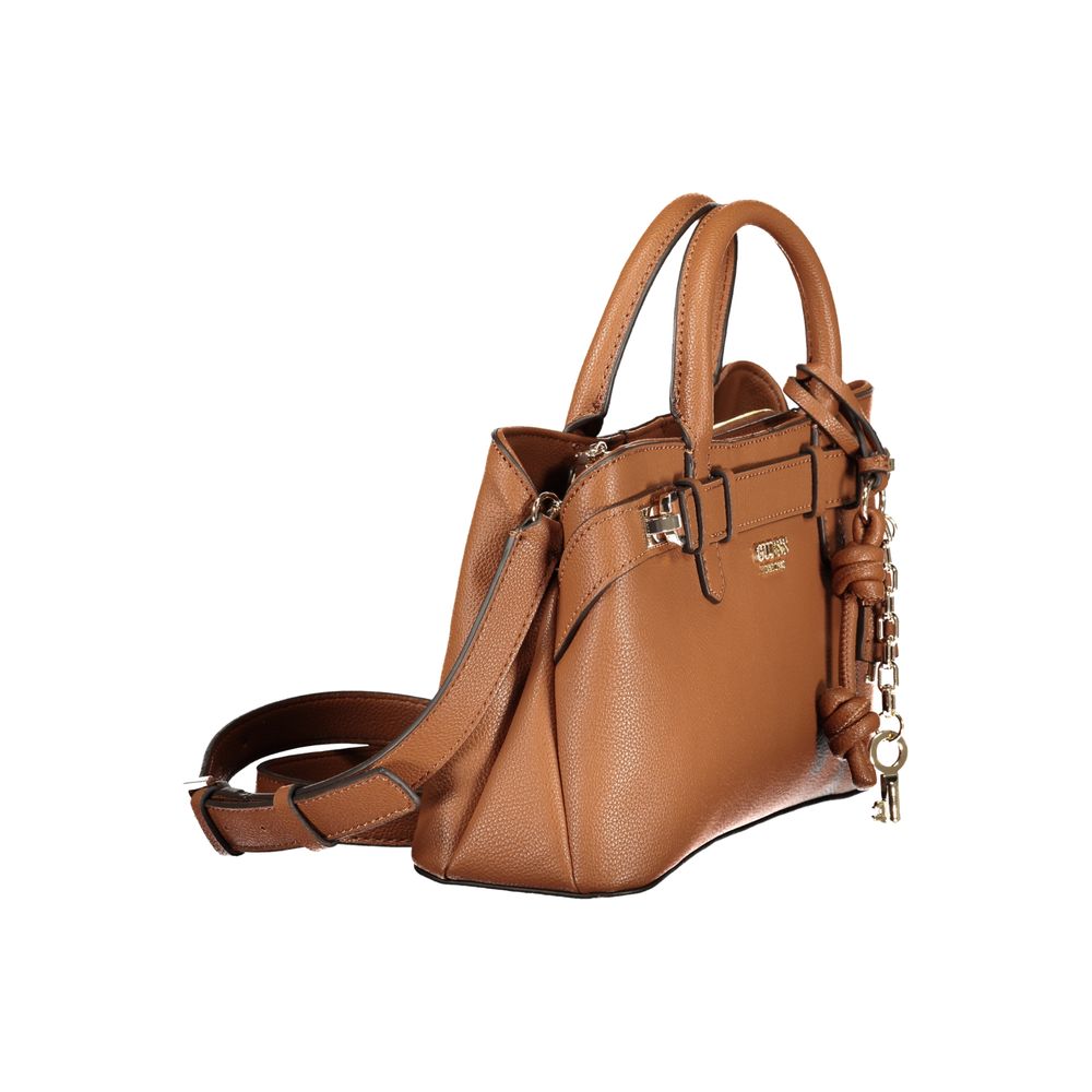 Guess Jeans Marrone Polyurethane Women Women's Handbag